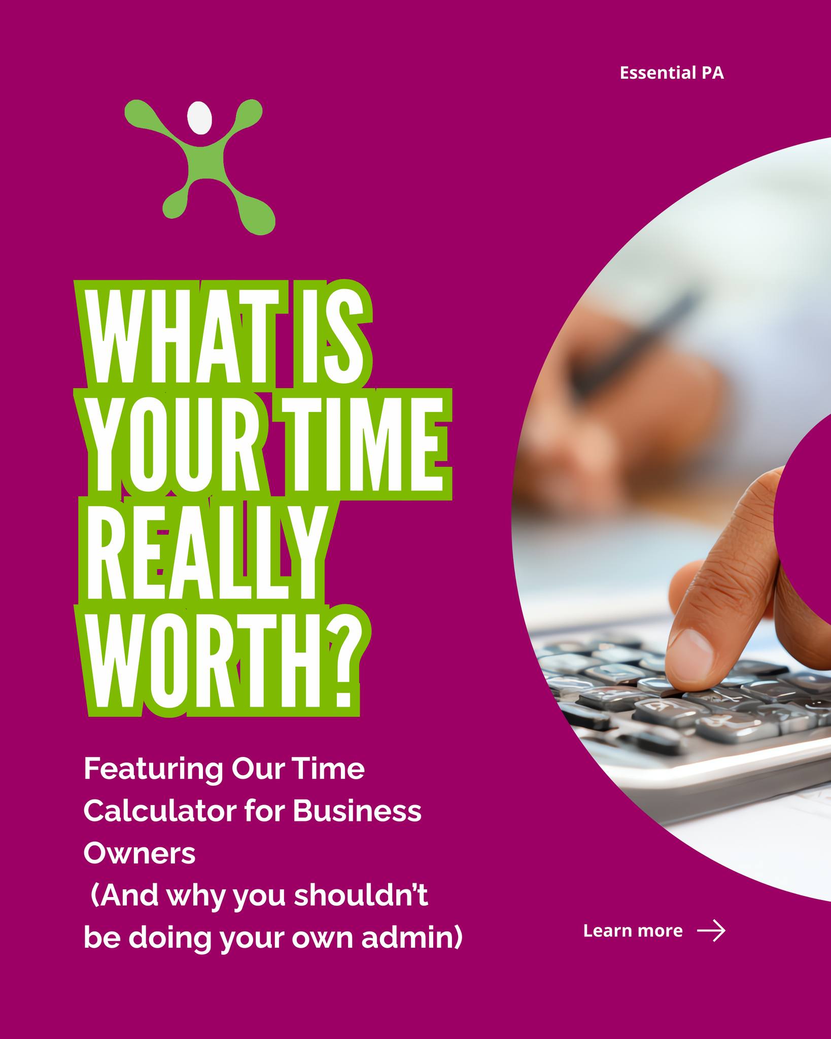 What Is Your Time Worth?
Your time is your most valuable asset, yet most business owners spend it on tasks that don’t reflect their true value.
Using the Freedom Calculator on our website, we challenge our clients to calculate their real hourly worth - and then measure how much of that time is being spent on admin.
The results are often eye-opening.
When you understand the true annual cost of doing everything yourself, outsourcing stops being an expense and becomes a strategic growth decision.
At Essential PA, we help you protect your high-value time, streamline your operations, and regain a healthy work/life balance.
We believe that freedom in business isn’t about working less, it’s about working at the level ONLY YOU can operate at!
Learn more via the link in our bio - and try the calculator for yourself!
#TimeIsMoney #ProductivityTips #WorkSmarter #StrategicGrowth #BusinessSupport #EssentialPA