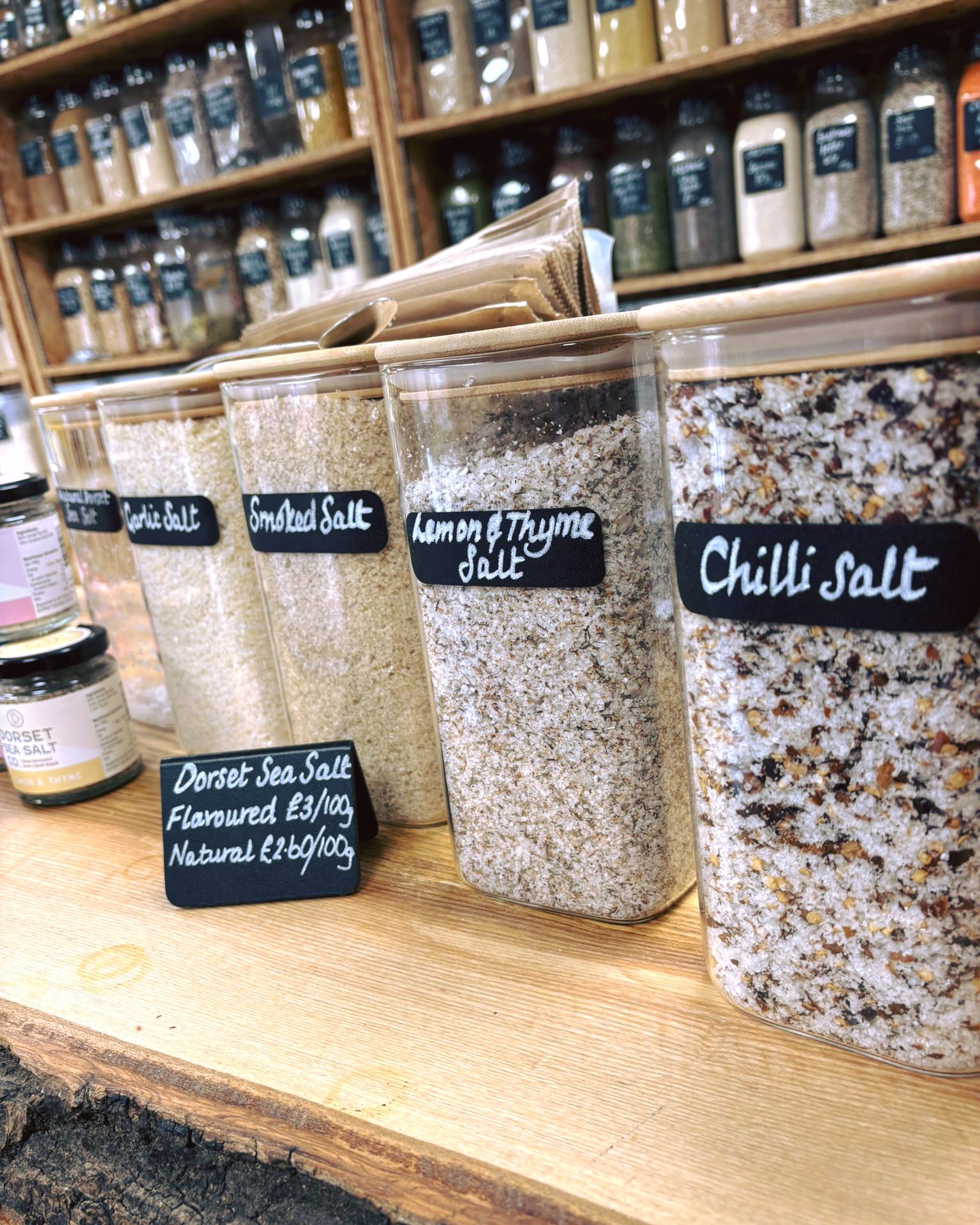 🧂 Did you know we stock @dorsetseasalt in five different flavours?
Here are a few ideas on how to use them:
🌶 Chilli Salt - chips, corn on the cob, a fried egg. Anything that needs a little kick.
🔥 Smoked Salt - roasted veg, grilled meat or even popcorn.
🍋 Lemon & Thyme Salt - fish, roast chicken, or stirred into a salad dressing.
🧄 Garlic Salt - pasta dishes, garlic bread, marinades.
🧂 Natural Sea Salt - your everyday go-to.
Let us know how you use yours.