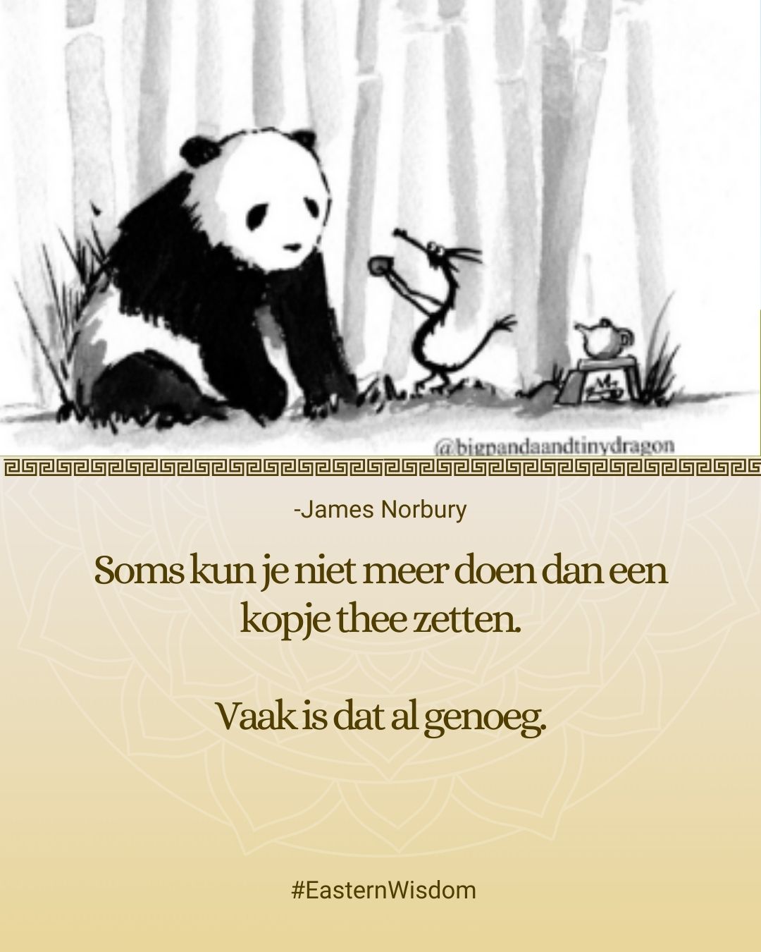 In de drukte van het leven vergeten we soms hoe krachtig eenvoud kan zijn. Een moment van rust, een kopje thee, en de tijd nemen om gewoon te 'zijn' kan meer helen dan je denkt. 🍵✨ Laat het genoeg zijn en vind vrede in het kleine.
#mindsetquotes #soulfood #easternwisdom #zen #taoisme #spiritualcoach #innerpeace #wisdom #bewustwording #selfdevelopmentforwomen #innerlijkebalans #spiritueleontwikkeling #spíritualcommunity
