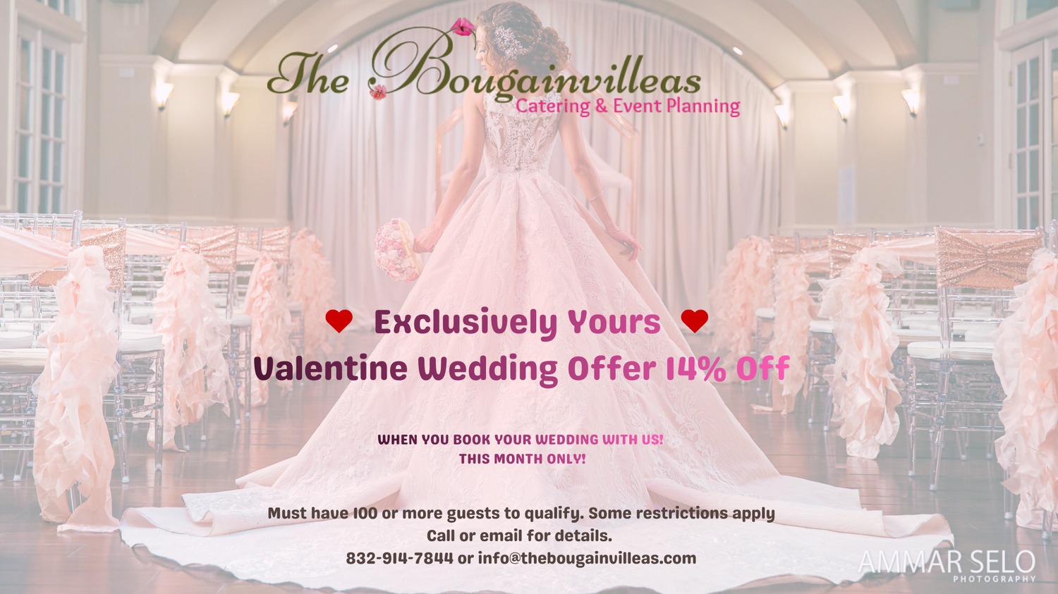 LAST CHANCE 💘
Valentine’s Wedding Special ends after today and we want every newly engaged couple to know!
Tag them. Share this. Send it in the group chat. 💍
Because the best weddings start with the right venue.
Message us today to lock it in. 💍✨
#FinalCall #WeddingReels #ValentinesSpecial #HoustonBride #EngagementSeason #WeddingCountdown #BookNow