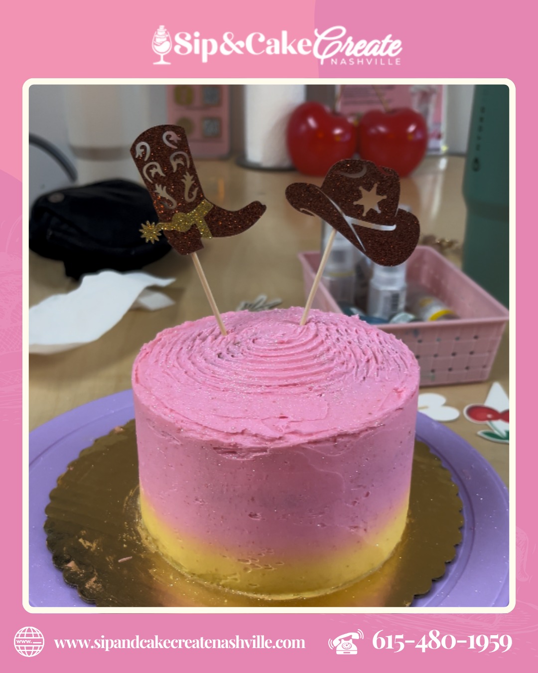 Sweet, stylish, and full of charm, this beautifully frosted cake brings fun Western flair to your celebration.
Topped with adorable cowboy hat accents and finished in soft pink perfection, itโs a delightful centerpiece made to impress guests and satisfy every sweet tooth.
Crafted with care and creativity, it turns any gathering into a memorable occasion. Add a touch of playful elegance to your next event with a cake that looks as amazing as it tastes. Saddle up for sweetness today.
.
.
๐ณ๐๐๐๐ ๐ด๐๐๐ ๐๐ป ๐ณ๐๐๐ ๐๐ ๐๐๐ ๐ฉ๐๐๐
๐ญ๐๐๐๐๐ ๐๐ ๐๐ป @sipandcakecreatenashville
.
.
#sipandcakecreatenashville #CakeArt #CakeDesign #CreativeBaking #CakeDecoratingFun #BakeAndCreate #EdibleArt #CakeTime #BakersOfInstagram #NashvilleEvents #SweetCreations #CakeStudio #CreateAndCelebrate #CustomCakes #CakeInspiration #SweetMoments #BakingExperience #CakeDecorators #FunWithFrosting #YourCakeYourArt