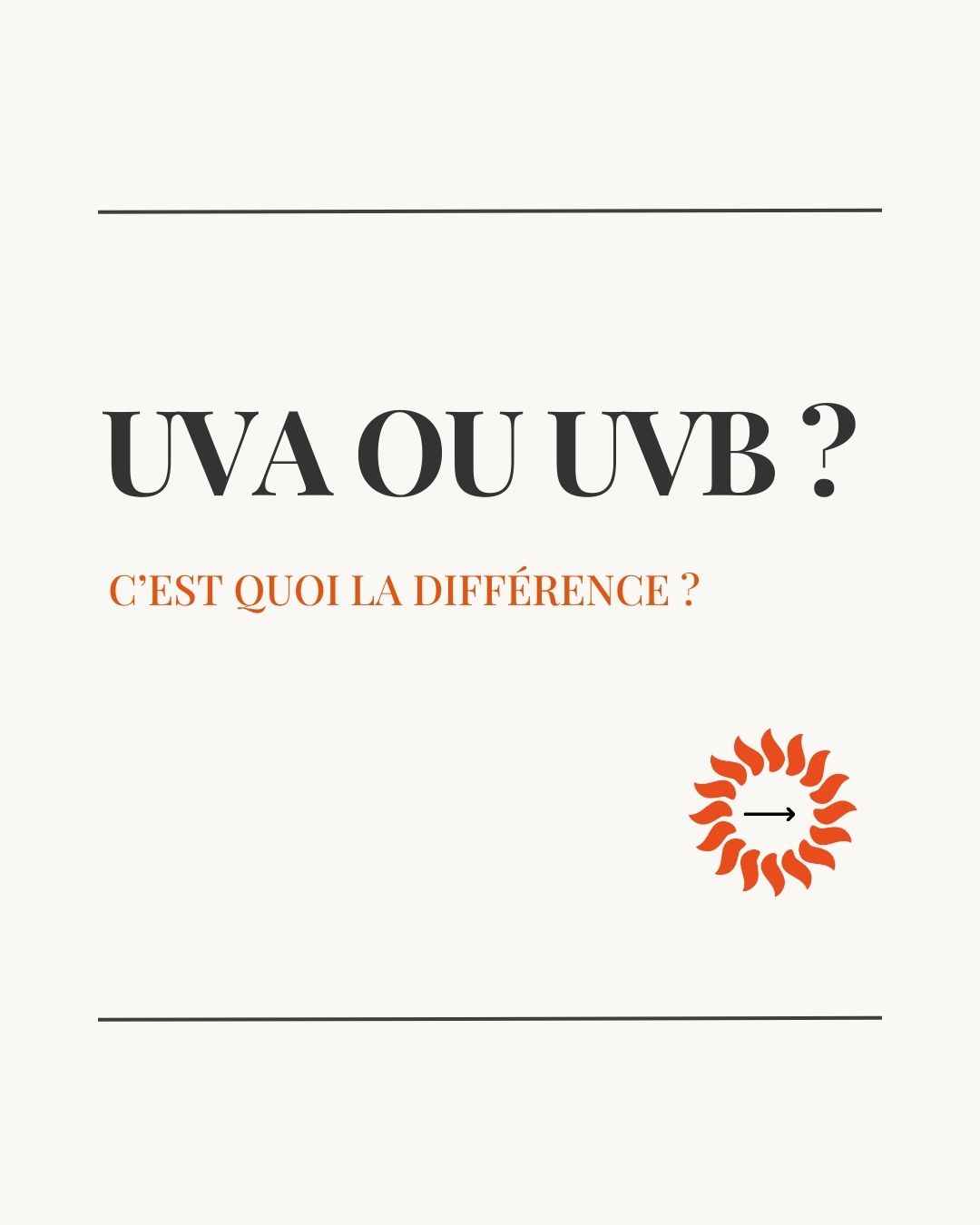 UVA ou UVB : connaissez-vous vraiment la différence ? ☀️
Les deux sont invisibles.
Les deux sont présents toute l’année.
Les deux sont nocifs pour la peau.
Vieillissement, taches, brûlures… La protection solaire ne se limite pas à l’été.
Protéger sa peau aujourd’hui, c’est préserver son capital cutané pour demain.
#protectionuv #uva #uvb #spf50 #preventionsolaire #skincareeducation #peausaine #dermocosmetique #soinsvisage