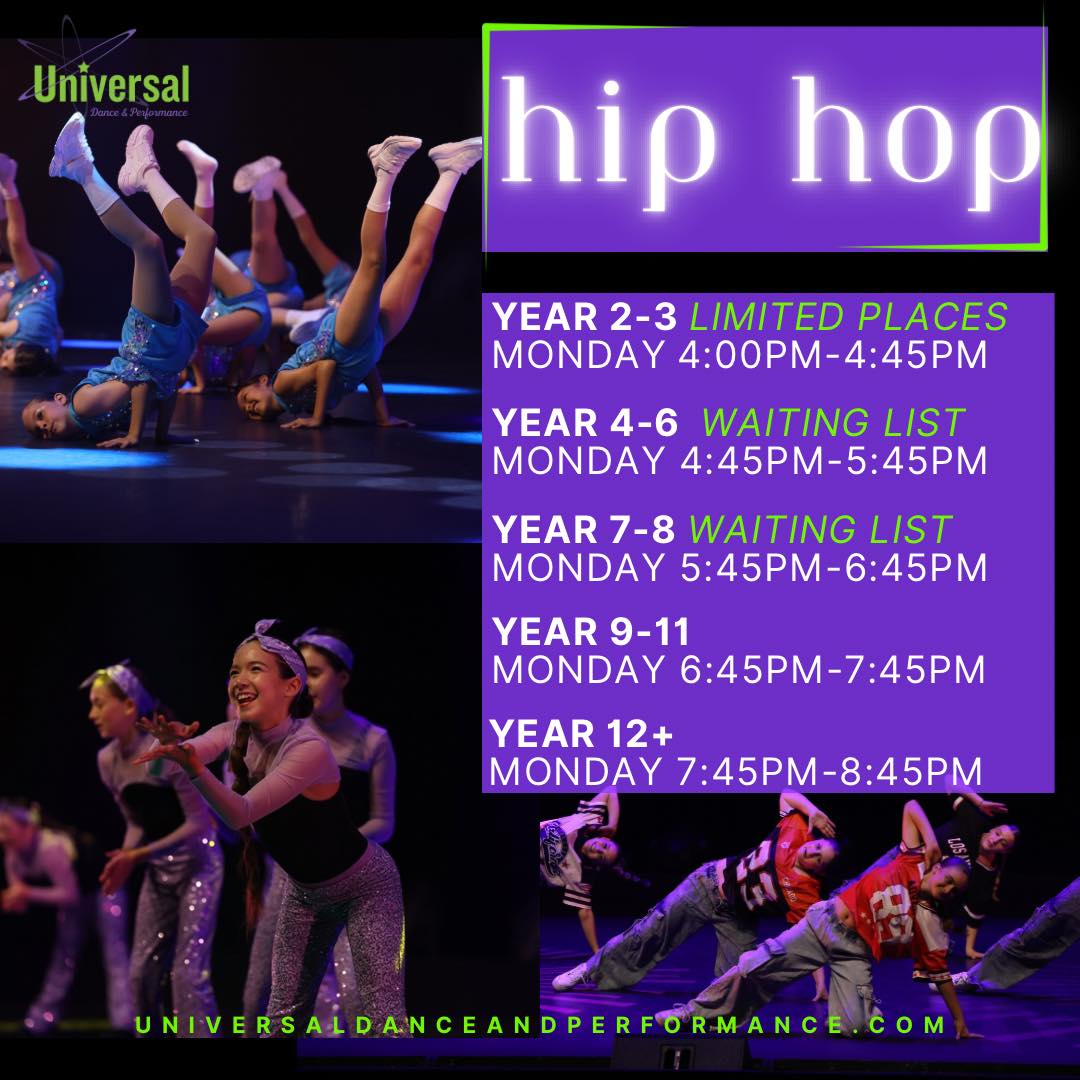 Stop… collaborate and listen… our Hip Hop classes are back with a brand new mission 🥶
And that’s to…
🔥 Build unstoppable confidence
🔥 Lock in strong foundations
🔥 Jam like a crew
If your dancer is ready to turn the volume up and own the floor — this is their sign. 👟🔥
Limited spots available. Secure your spot before they fill up!!
#hiphop #universaldanceandperformance #como #UDP #perthdance #kidsdanceclasses #southperth