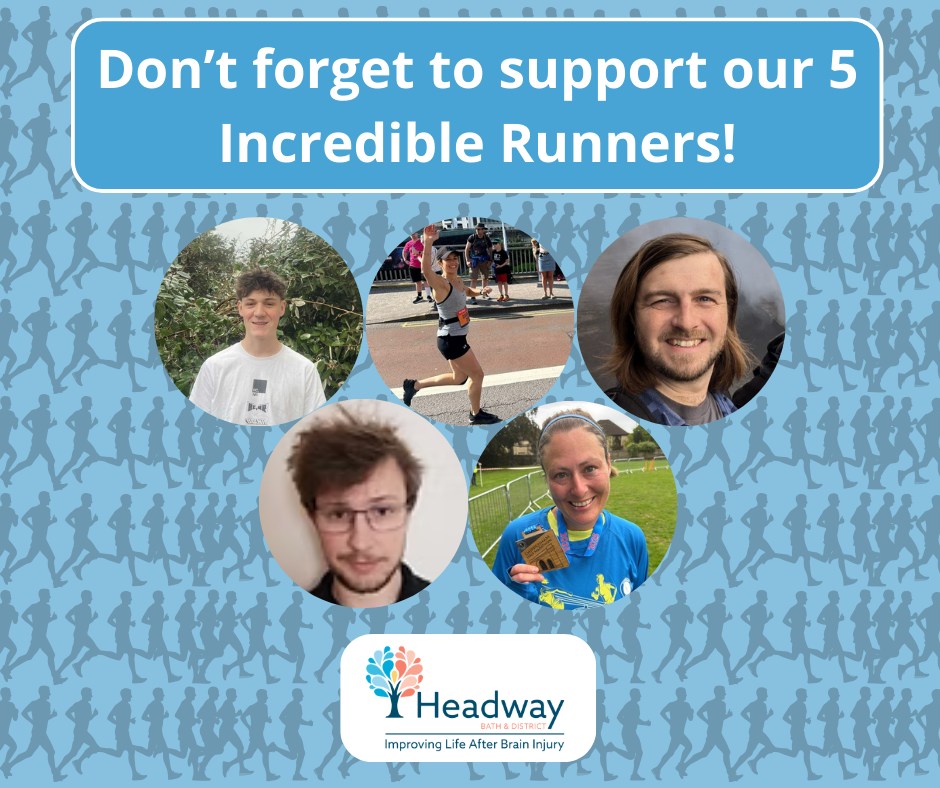 In just under two weeks, they’ll be taking on the Bath Half Marathon to raise vital funds for Headway Bath & District.
By supporting our runners, you are supporting the individuals and families we work with every day. Your donation helps us continue providing rehabilitation, personalised support, and confidence-building activities for people living with acquired brain injury.
If you’re able to, please consider donating and sharing this post to help us reach our goal.
You can find the JustGiving page linked in our bio and on our profile.
Alternatively feel free to use the following link:
https://www.justgiving.com/charity/headwaybathanddistrict
Thank you for your support 💙
#BathHalf #HeadwayBath #Fundraising #SupportLocal #AcquiredBrainInjury