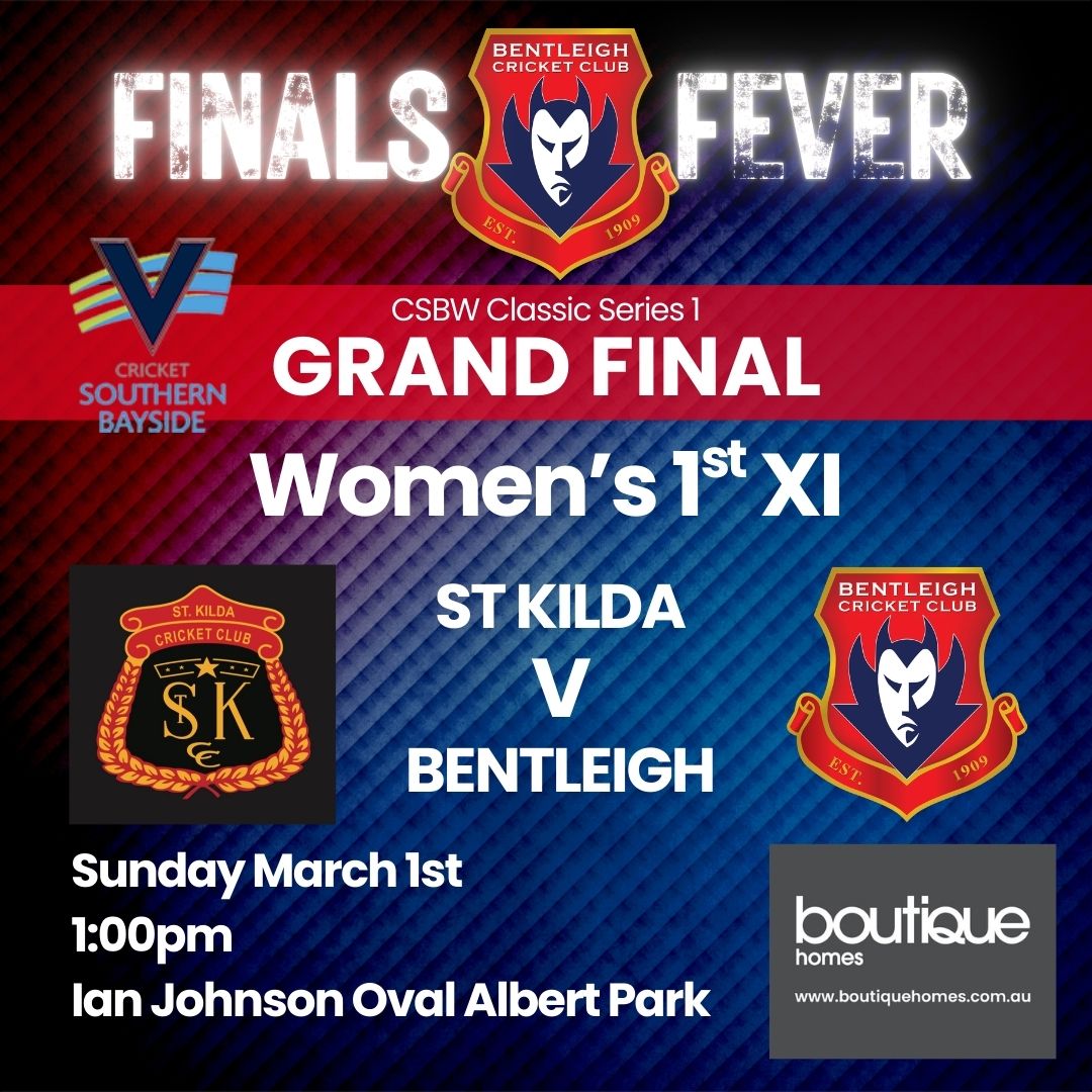 🔥𝙎𝙀𝙉𝙄𝙊𝙍 𝙂𝙍𝘼𝙉𝘿 𝙁𝙄𝙉𝘼𝙇 𝙁𝙀𝙑𝙀𝙍🔥
In the hunt for Back to Back Division 1 Premierships, our Women's 1sts will go up against St Kilda CC on Sunday.
They'll be looking for a sea of red and blue supporters, so get along to the game on Sunday.
Good luck and Go Demons 👊🏻🔴🔵
📆 Sunday March 1st
🕣 1:00pm
📍 Ian Johnson Oval, Albert Park
🏏 V St Kilda
@stkildacc @cricketbayside.womens @cricketbayside