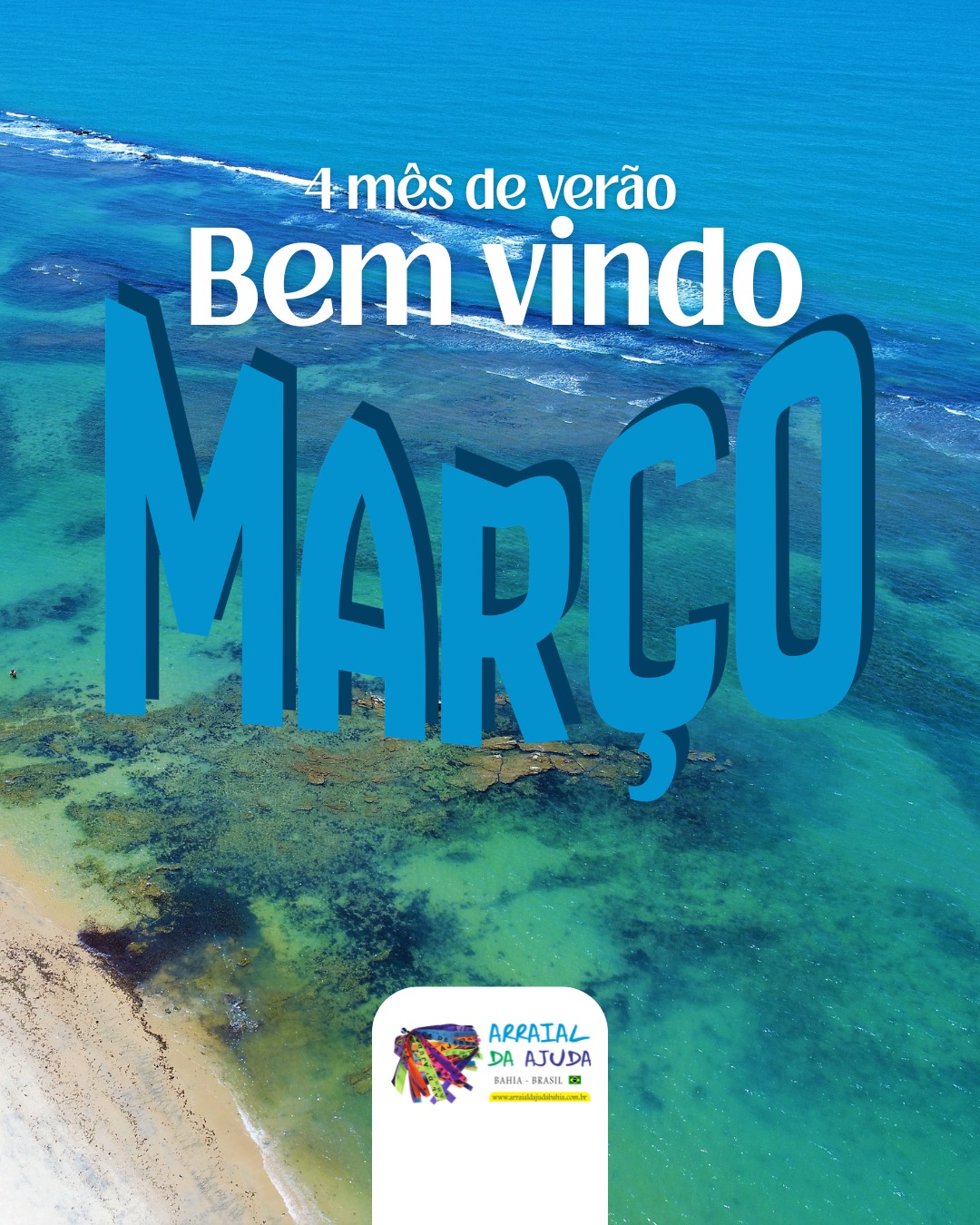 🌊☀️ 4º mês de verão… Bem-vindo, MARÇO!
Em Arraial d’Ajuda, o verão não vai embora em fevereiro. Ele continua vivo, com sol brilhando forte, mar em tons de azul e verde impressionantes e aquela energia que só o nosso paraíso tem. 💙✨
Março chega com dias perfeitos para curtir as praias, relaxar nas piscinas naturais, caminhar na areia dourada e viver cada pôr do sol como se fosse único. Aqui, cada novo mês é um convite para desacelerar e aproveitar o melhor da vida. 🌴🌅
Se você estava esperando o momento ideal para viajar, ele chegou. Março é aquele segredo que só quem conhece Arraial entende. Menos pressa, mais exclusividade, mesma beleza de tirar o fôlego.
Vem viver o 4º mês de verão em Arraial d’Ajuda, Porto Seguro, litoral sul da Bahia. Seu lugar é aqui. 💛
Marque quem vai viver março com você e já salva esse post para não esquecer desse destino incrível. 📍✈️
#ArraialDAjuda #PortoSeguro #Bahia #DescubraArraial #VeraoNoArraial