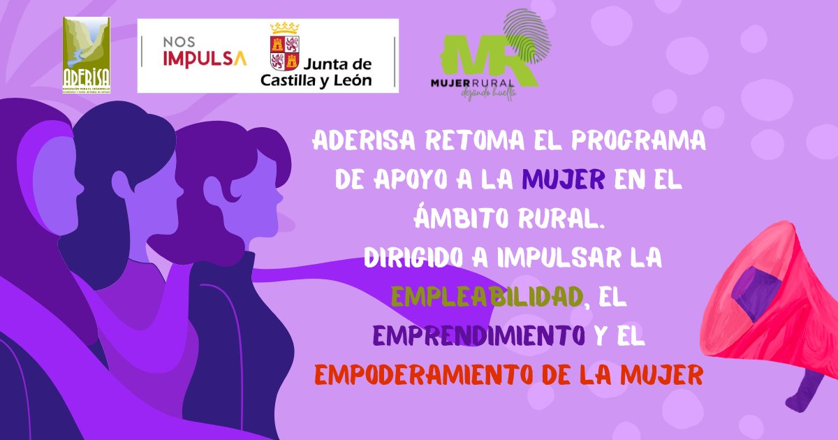 👩🔧 Con el apoyo de la JCyL, empezamos una nueva andadura de MUJER RURAL.
📅 Este año retomamos actividades y seguiremos con las actuaciones de asesoramiento.