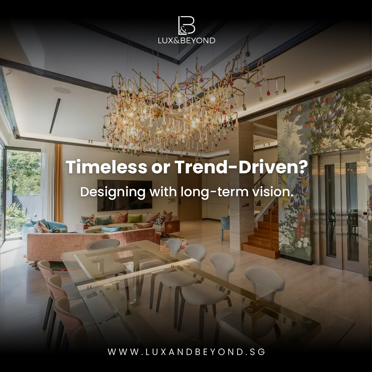 Trends evolve. Timeless design endures. ✨
While trend-driven interiors may capture attention in the moment, lasting luxury is built on proportion, material integrity, and craftsmanship that ages beautifully.
Timeless design means:
• Choosing quality over novelty
• Investing in materials that mature with character 🪵
• Selecting lighting that remains relevant beyond seasons 💡
When thoughtfully curated, your interiors should feel refined today — and just as compelling years from now.
At Lux & Beyond, we specialise in Italian parquet flooring and Portuguese modern chandeliers designed for longevity, elegance, and enduring value.
🔖 Credit:
🤝 Client: @lajoiejewellery
🎨 Designer: @nikkihuntsdesignintervention
Discover collections crafted to stand the test of time:
🌐 https://www.luxandbeyond.sg/
📧 info@luxandbeyond.sg
📞 +65 6926 8294
Design with intention. Live beautifully. 🤍
#LuxAndBeyondSG #TimelessDesign #LuxuryLifestyleSG #InteriorInvestment #ModernLuxury #DesignWithPurpose #LuxuryInteriorsSG
