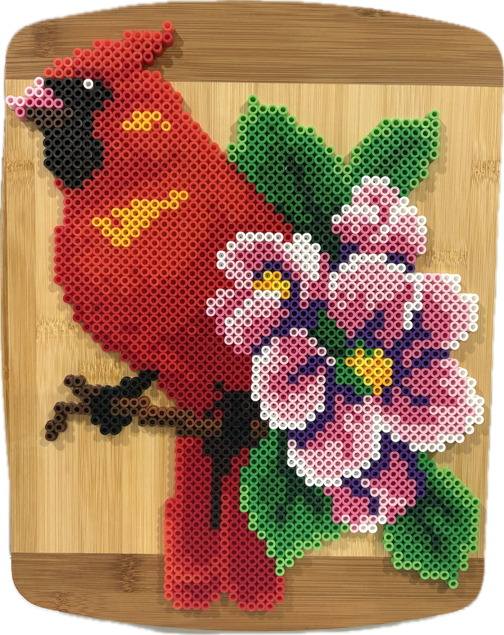 This project contains approximately 3,150 beads and took me 10 hours to complete. The frame size is I am not sure.