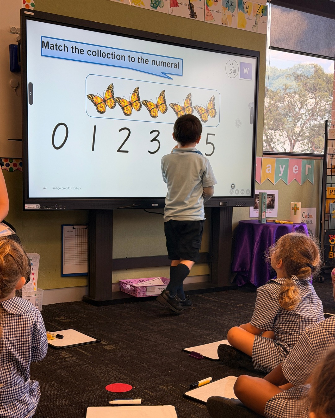 Our wonderful Preps have been working hard in Mathematics.
In a lesson last week, they explored numbers 0 to 5, matching collections to numerals, writing numbers, counting forwards and backwards, and spotting numbers out of order. They also practised their fine motor skills by cutting and gluing their matching cards.
Well done, Preps. We are so proud of you. 🔢✂️👏
#SJB2026 #stjohnthebaptistprimaryferntreegully #melbournecatholicschools #lightingtheirpath #catholiceducation #EmpoweredToThrive #MACSMoreThanEducation