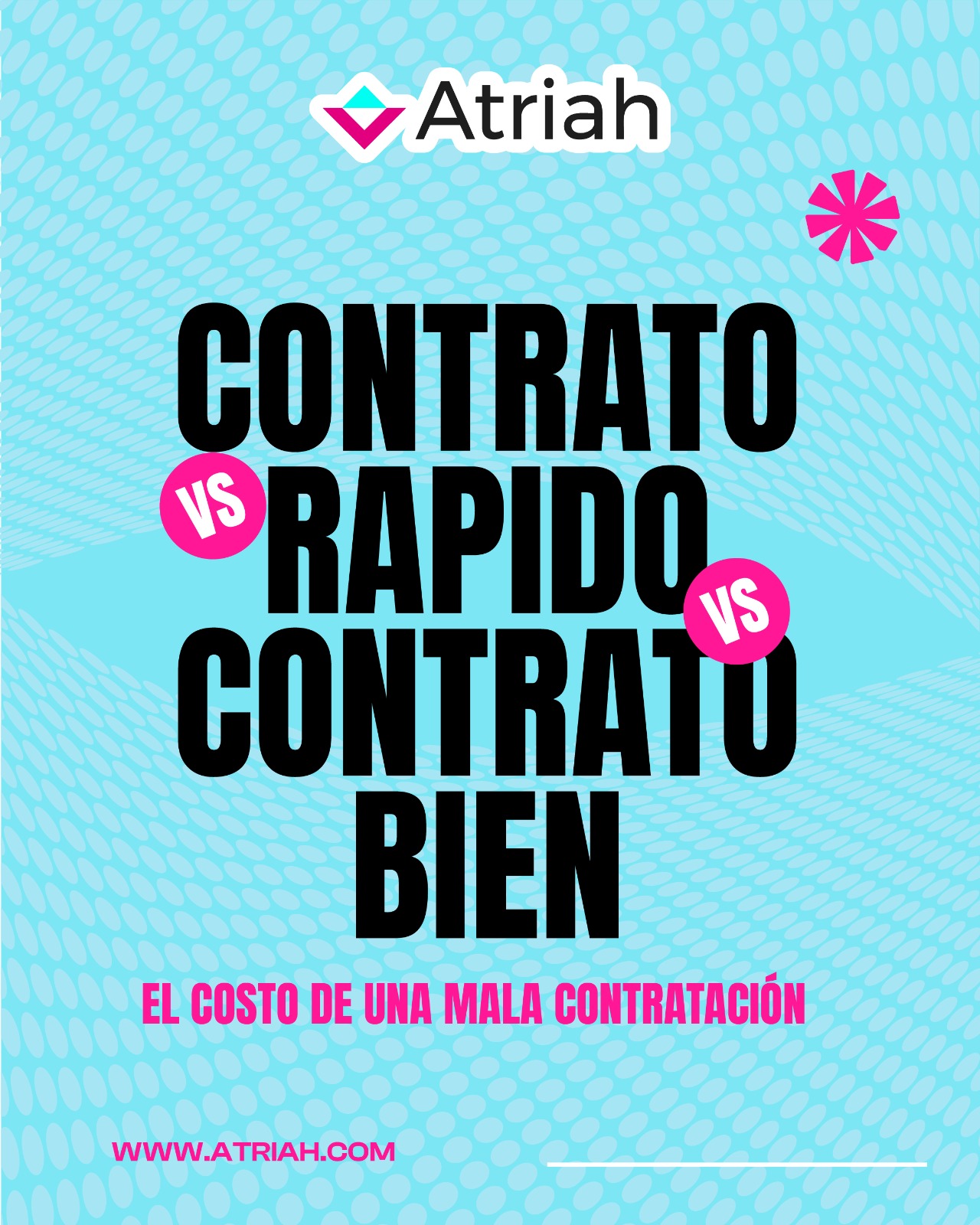 Contrato Rápido vs. Contrato Bien Hecho
El costo de una mala contratación
Contratar con prisa puede parecer una solución inmediata… pero una mala contratación puede costarle a tu empresa mucho más de lo que imaginas:
• Pérdida de productividad
• Impacto en el clima laboral
• Costos de reemplazo
• Riesgos legales
• Daño a la cultura organizacional
Una contratación estratégica no solo cubre una vacante — fortalece tu equipo y protege tu negocio a largo plazo.
En Atriah, diseñamos procesos de reclutamiento estructurados, enfocados en calidad, cumplimiento y alineación cultural.
📍 San Juan, Puerto Rico
🌐 atriah.com
📧 mrivera@atriah.com
#Atriah #ContrataciónInteligente #RecursosHumanos #GestiónDeTalento #EmpresasPR #RRHH #CrecimientoEmpresarial #Liderazgo
