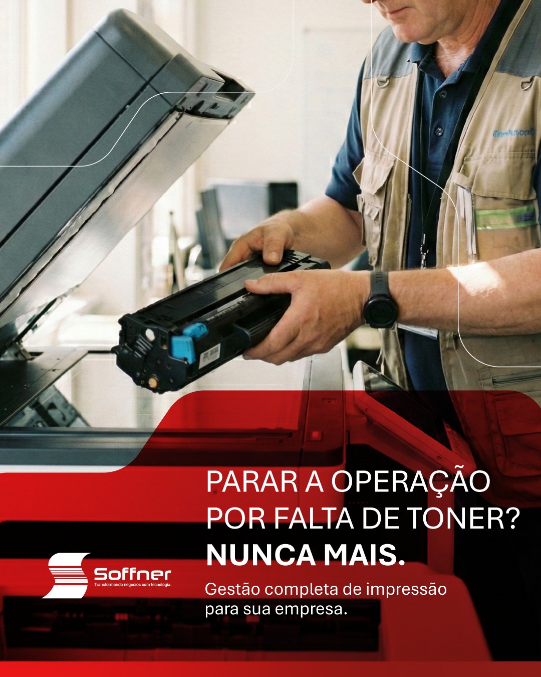 Você já somou quanto gasta com cartuchos, manutenção e trocas de impressoras por ano? No modelo de outsourcing da Soffner, você paga apenas pelo que imprime e nós cuidamos de todo o resto: do suprimento à assistência técnica de multifuncionais e scanners.
Quer reduzir custos de impressão em até 30%? Entre em contato conosco.
📞 +55 16 3333-2925
💬 +55 16 9 9789-9200
🌐 www.soffnertecnologia.com