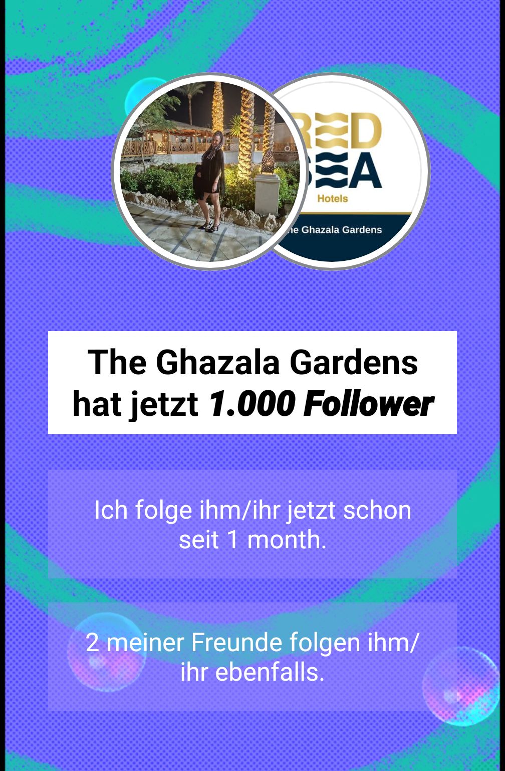 Ich möchte dabei helfen, dass The Ghazala Gardens 1.000 Follower erreicht