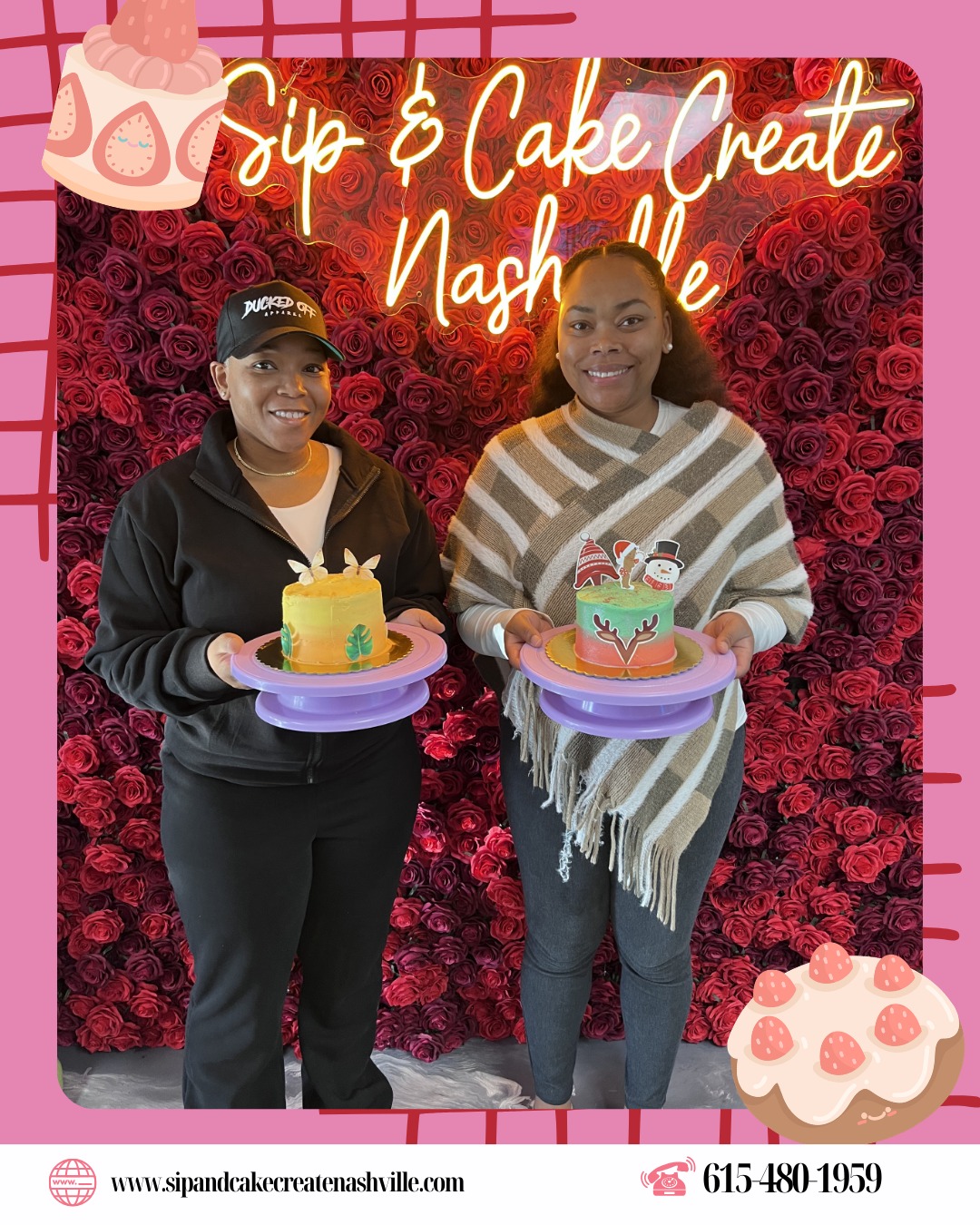 Smiles, creativity, and sweet success all in one moment at Sip & Cake Create Nashville. Guests proudly showcase their beautifully decorated cakes after a fun, hands-on experience filled with laughter, guidance, and artistic flair.
From vibrant colors to charming details, each creation reflects personal style and imagination. Itโs more than a classโitโs a celebration of creativity, connection, and delicious memories.
Join the fun, bring your friends, and leave with a masterpiece you designed yourself. Sweet moments like these are meant to be shared.
.
.
๐ณ๐๐๐๐ ๐ด๐๐๐ ๐๐ป ๐ณ๐๐๐ ๐๐ ๐๐๐ ๐ฉ๐๐๐
๐ญ๐๐๐๐๐ ๐๐ ๐๐ป @sipandcakecreatenashville
.
.
#sipandcakecreatenashville #CakeArt #CakeDesign #CreativeBaking #CakeDecoratingFun #BakeAndCreate #EdibleArt #CakeTime #BakersOfInstagram #NashvilleEvents #SweetCreations #CakeStudio #CreateAndCelebrate #CustomCakes #CakeInspiration #SweetMoments #BakingExperience #CakeDecorators #FunWithFrosting #YourCakeYourArt