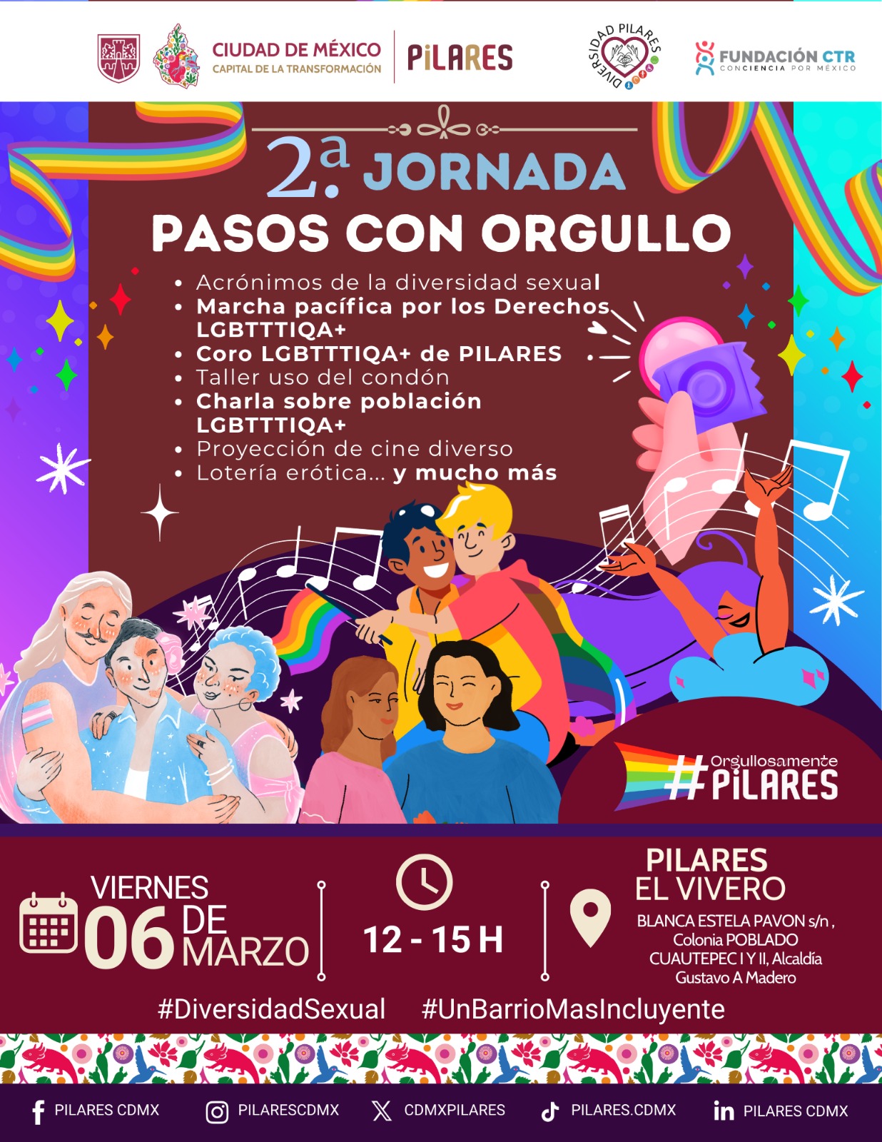 La información es nuestra mejor herramienta. Te esperamos en PILARES El Vivero para una plática sobre "ITS, Sin Miedo ni Estigma" donde la prioridad eres tú, tu bienestar y tus dudas, sin juicios de por medio.
¿Qué haremos?
Rompemos mitos sobre las ITS y compartimos las claves para una prevención real y efectiva. Un espacio diseñado para aprender entre todxs.
🗓️ ¿Cuándo? 6 de marzo.
⏰ Horario: De 12:00 a 15:00 hrs.
📍 ¿Dónde? PILARES El Vivero (Blanca Estela Pavón s/n, Poblado Cuautepec I y II, GAM).
💡 Recuerda: El estigma se combate con ciencia y empatía. ¡Hagamos comunidad!
💙 Acceso libre y gratuito. ¡Invita a quien creas que necesita escuchar esto!
#SaludSinTabú #PrevenciónCuautepec #CuidadoColectivo #SaludParaTodxs #PILARES #fundaciónctr