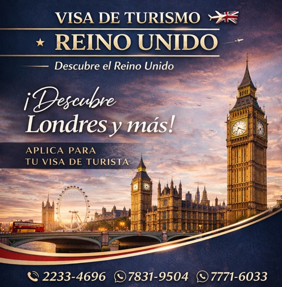 🇬🇧✨ ¿Quieres viajar al Reino Unido como turista?
En Legal Visa te ayudamos con tu trámite de visa de turismo para Reino Unido, asesorándote paso a paso, revisando tus documentos y completando tu aplicación correctamente para que viajes con confianza y seguridad.
📌 Recuerda: la decisión final la toma la Embajada, pero una buena asesoría puede hacer la diferencia.
📞 Contáctanos hoy al 2233-4696, 7831-9504 o 7771-6033 y comienza tu proceso.
¡Londres te espera! 🇬🇧✈️