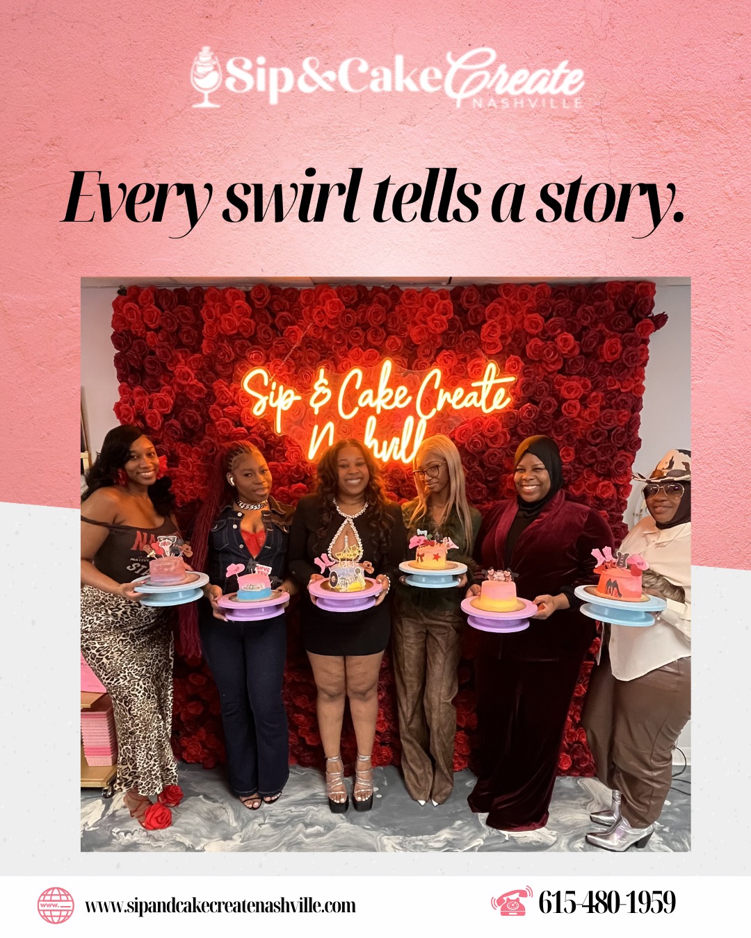 Every swirl tells a story at Sip & Cake Create Nashville, where creativity meets celebration in the sweetest way. From first-time decorators to seasoned cake lovers, each design reflects personality, imagination, and joy.
Guided sessions make it easy, fun, and inspiring to craft your own edible masterpiece. Gather friends, share laughs, and turn frosting into art while making memories youโll cherish.
Because here, every cake isnโt just dessertโitโs a moment, a vibe, and a story worth savoring together.
.
.
๐ณ๐๐๐๐ ๐ด๐๐๐ ๐๐ป ๐ณ๐๐๐ ๐๐ ๐๐๐ ๐ฉ๐๐๐
๐ญ๐๐๐๐๐ ๐๐ ๐๐ป @sipandcakecreatenashville
.
.
#sipandcakecreatenashville #CakeArt #CakeDesign #CreativeBaking #CakeDecoratingFun #BakeAndCreate #EdibleArt #CakeTime #BakersOfInstagram #NashvilleEvents #SweetCreations #CakeStudio #CreateAndCelebrate #CustomCakes #CakeInspiration #SweetMoments #BakingExperience #CakeDecorators #FunWithFrosting #YourCakeYourArt