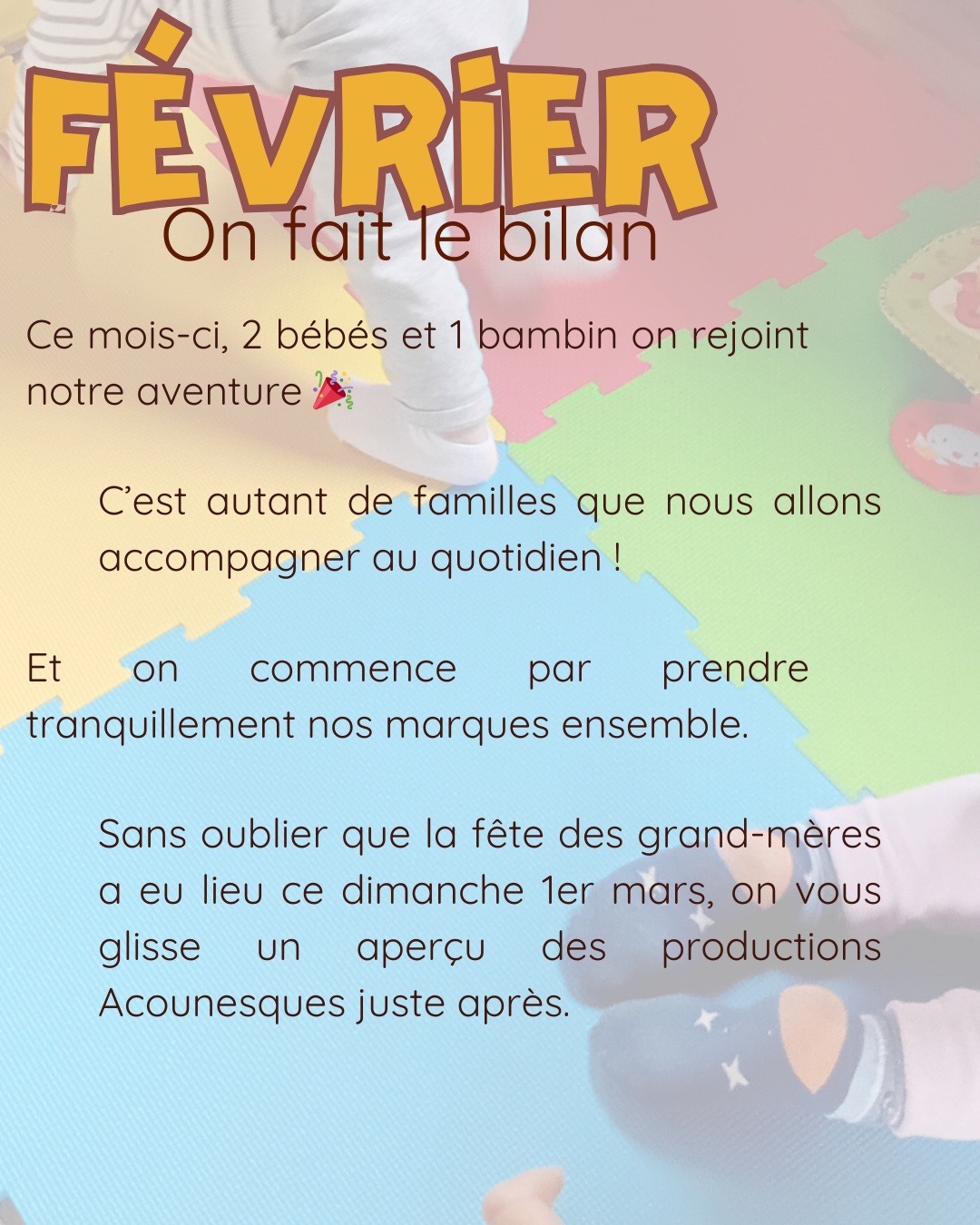 Salut la compagnie ! 👋
On a été très discrètes par ici en ce début d'année... et pour cause ! On fait un petit point sur les derniers événements pour vous raconter un peu.
A très vite ! 🦁