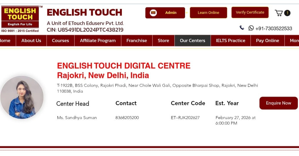 We are proud to announce the establishment of a new franchise centre at Rajokri New Delhi, India.