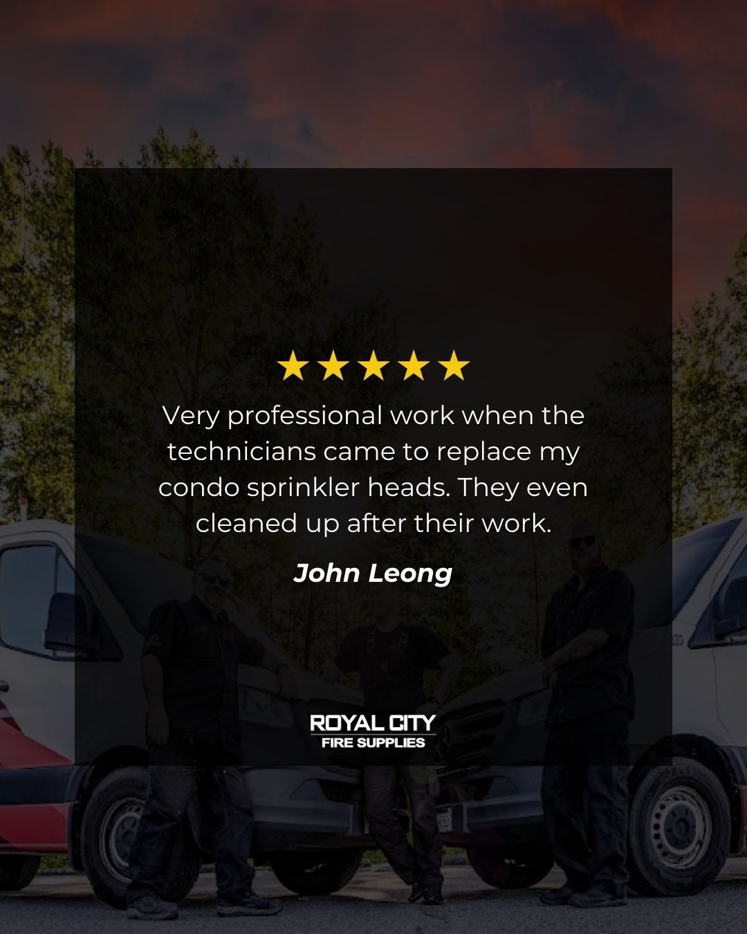 Professionalism you can see, and trust.
We take pride not just in the work we do, but in how we do it. From replacing sprinkler heads to full system upgrades, our technicians are committed to delivering top-tier service with respect for your space and schedule.
Thanks to John Leong for the kind words, and for trusting Royal City Fire Supplies to get the job done right.
#ClientExperience #FiveStarService #RoyalCityFire #SprinklerSystemExperts #FireProtectionProfessionals #RespectfulService