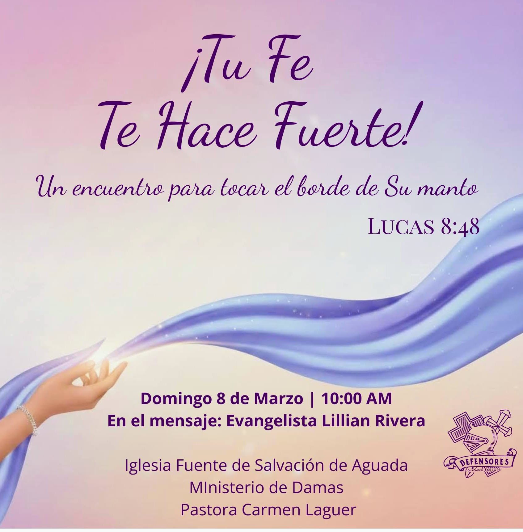 8 de marzo estaremos en la iglesia Fuente de Salvación Aguada. 27 de marzo estamos en Adjuntas 🤗 Si aún no tienes su libro lo estaremos llevando. Dios es bueno. 🙌🏾💜