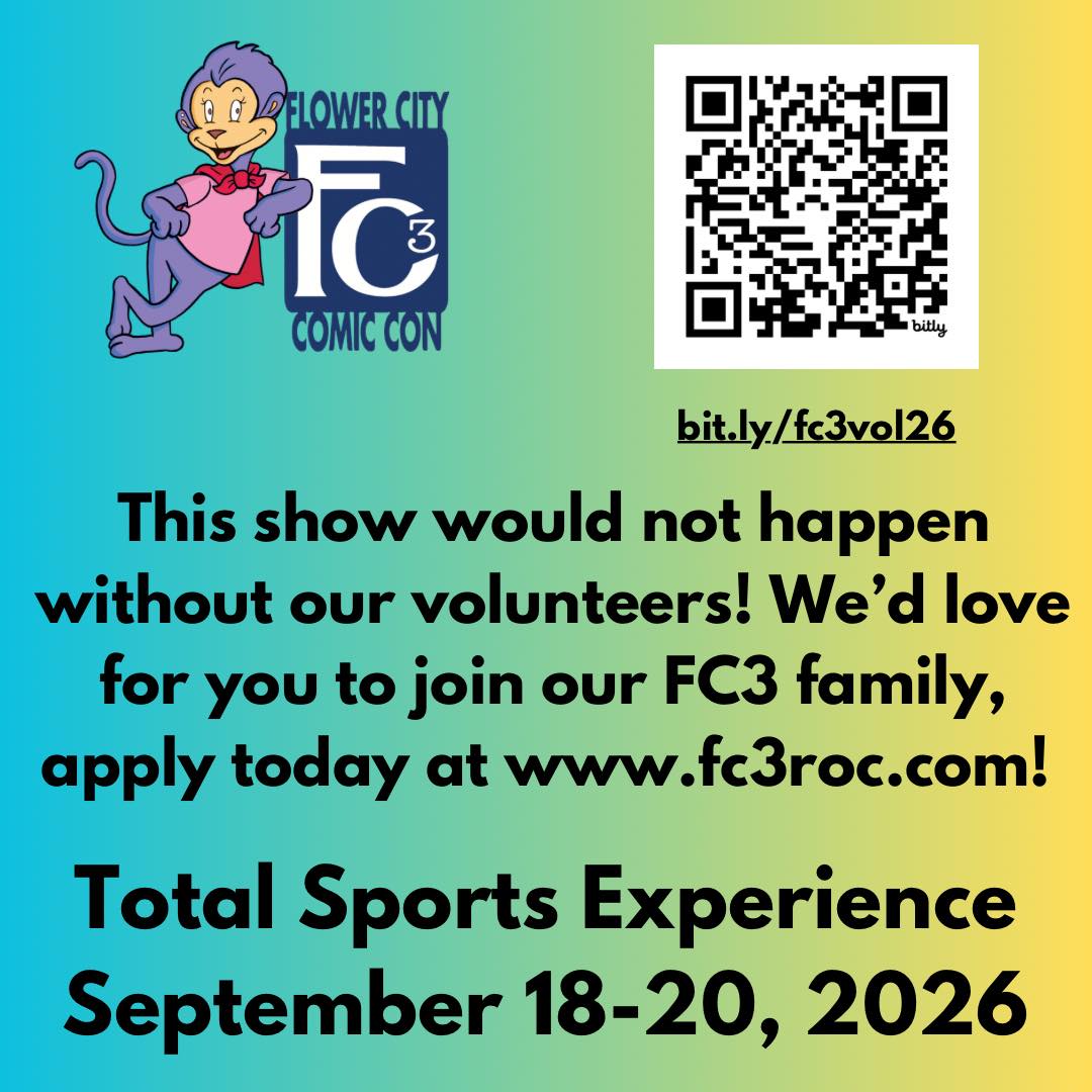 This show would not happen without our volunteers! We’d love for you to join our FC3 family, apply today at www.fc3roc.com! #fc32026 #volunteer bit.ly/fc3vol26