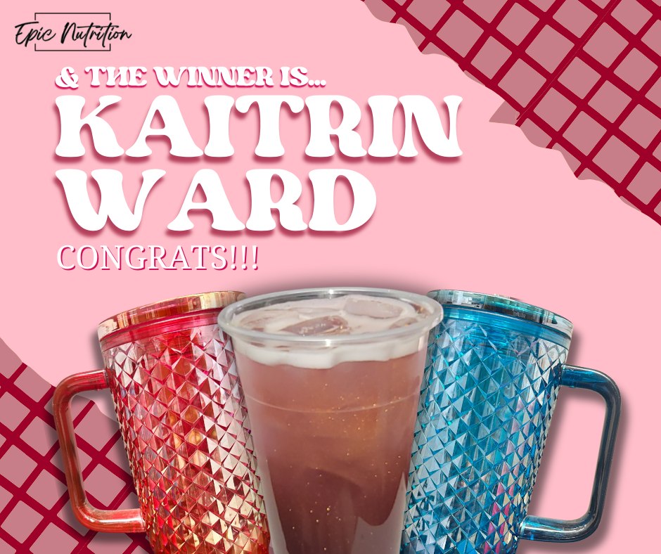 🎉✨ GIVEAWAY WINNER ANNOUNCEMENT ✨🎉
Epic Fam… It’s time!!! 🥤💖
A HUGE congratulations to our February Giveaway winner…
🏆 Kaitrin Ward 🏆
You just scored a FREE Epic Tea of your choice AND a brand new tumbler to sip it in style! 💕✨
Thank you to everyone who liked, shared, commented, and spread the EPIC love this month. We seriously have the BEST community 🫶
Kaitrin, please stop in to claim your goodies and get your picture taken so we can celebrate you properly! 📸💗
Stay tuned… more EPIC fun is always right around the corner 😉🔥