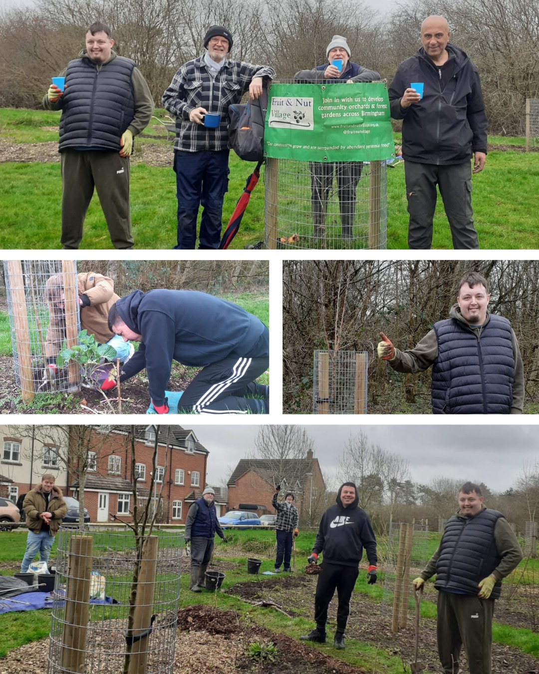 Plenty of smiles and laughter at #SouthernDriveForestGarden last week, planting more #EdiblePerennials in the #ForestGarden in #DruidsHeath.