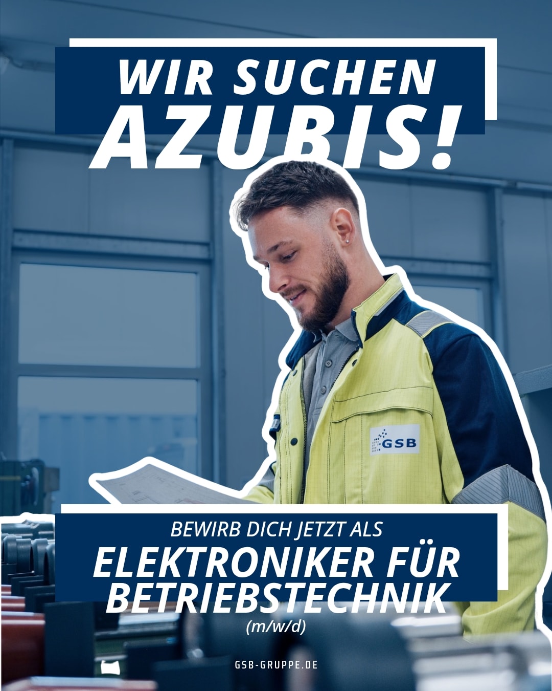 🔌 Wir suchen DICH als Azubi! Elektroniker für Betriebstechnik (m/w/d) – Starte 2026 durch!
Du packst gerne mit an, hast Spaß an Technik und willst echte Projekte mitgestalten? Perfekt! Bei uns lernst du:
✅ Elektrische Anlagen zu installieren & zu warten
✅ Moderne Steuertechnik zu meistern
✅ Teamarbeit mit erfahrenen Profis
Das bieten wir:
📱 iPad zum Start
🚆 Deutschlandticket-Zuschuss
💪 Übernahmechance & Weiterbildungen
Bewirb dich jetzt! Mehr Infos unter: 👉 gsb-gruppe.de/karriere
#TeamGSB #energieneugedacht #Ausbildung2026