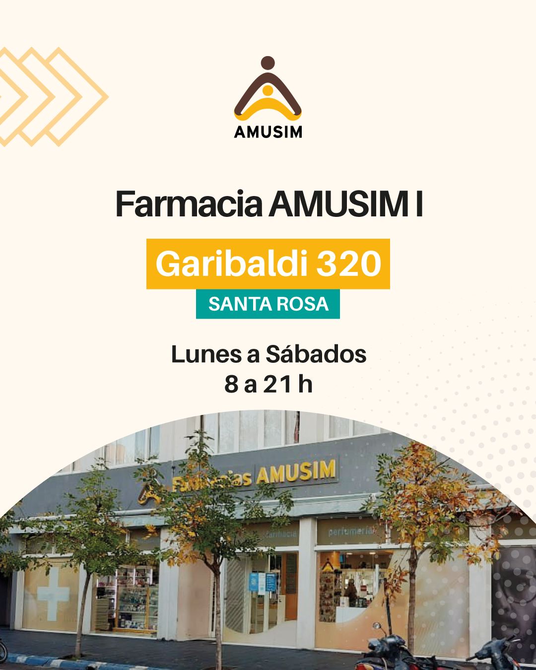 Estés donde estés, siempre hay una #Farmacia #AMUSIM cerca tuyo. 💛
➡️ En este carrusel encontrás la dirección y horarios de todas nuestras sucursales para que elijas la más cercana.