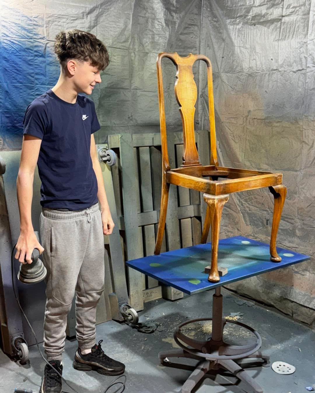 What a great day today job shadow day for Theo and what a fantastic and enthusiastic pupil he was. The smiles were genuine and the sense of achievement followed. 2 amazing chairs saved from landfill upcycled and reupholstered.
Well done Theo you’re welcome back any time.