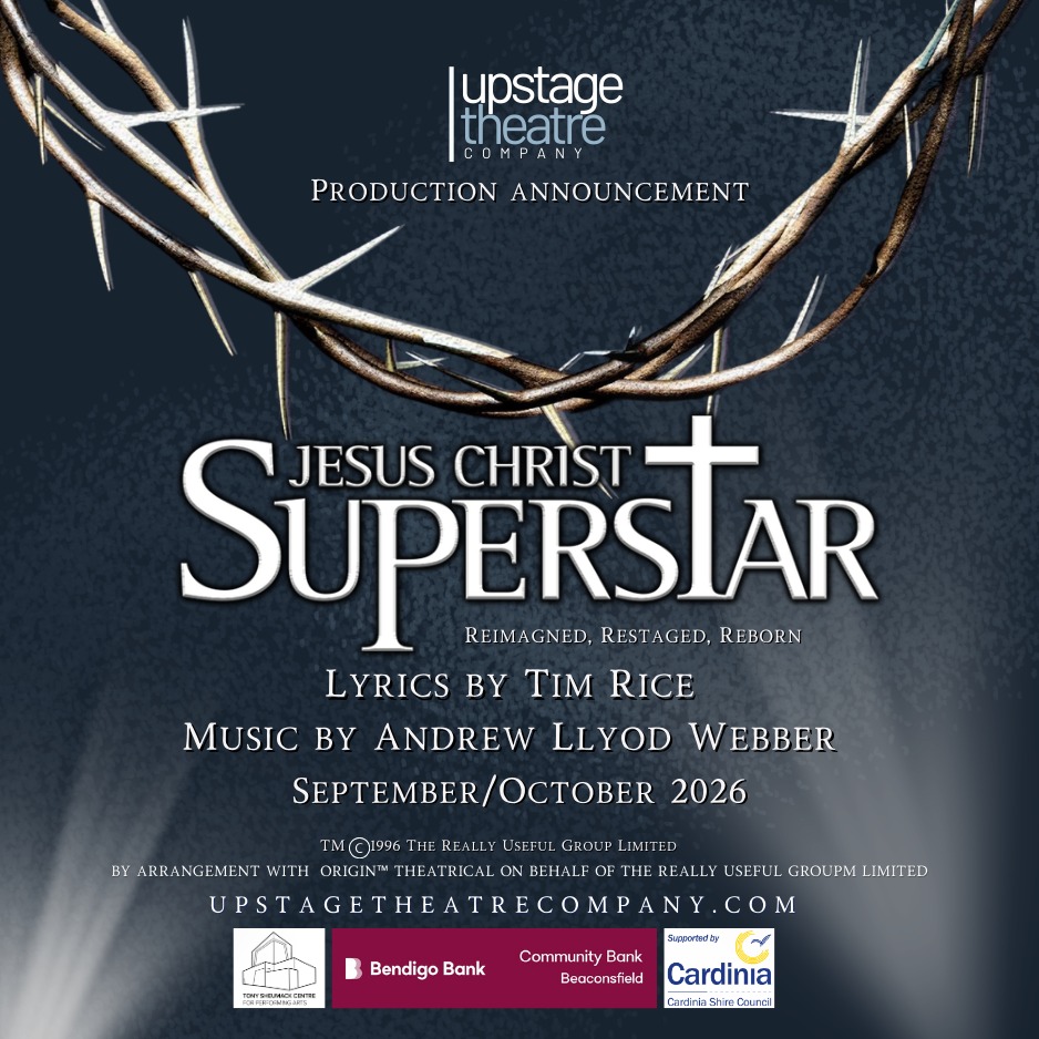 🔥 WE’VE ENTERED OUR LLOYD WEBBER ERA 🔥
Taking a small detour from our regular Les Mis spam (we know… we’re obsessed 😉), we are beyond thrilled to announce our September/October 2026 production of
🎸 Jesus Christ Superstar 🎸
Music by Andrew Lloyd Webber
Lyrics by Tim Rice
This isn’t just a revival.
This is reimagined. Restaged. Reborn.
We are bringing a fearless new take to one of Lloyd Webber’s most powerful and talked-about works — a raw, high-impact rock opera that still challenges, questions and moves audiences more than 50 years later.
⚡ Expect intensity.
⚡ Expect bold storytelling.
⚡ Expect something unforgettable.
🎭 AUDITIONS OPEN MAY 2026
We are seeking a truly diverse cast, and we mean it.
This production will feature:
✨ Non gender-specifically defined casting
✨ All races and cultural backgrounds encouraged
✨ All gender identities welcome
✨ Performers of all abilities invited to audition
At Upstage, we believe this story belongs to everyone.
If you’ve ever wanted to tackle one of the most demanding and thrilling scores in musical theatre history — this is your moment.
Stay tuned for audition details.
Our Lloyd Webber era has officially begun. 🔥
#JesusChristSuperstar #LloydWebberEra #UpstageTheatreCompany #Auditions2026 #RockOpera
