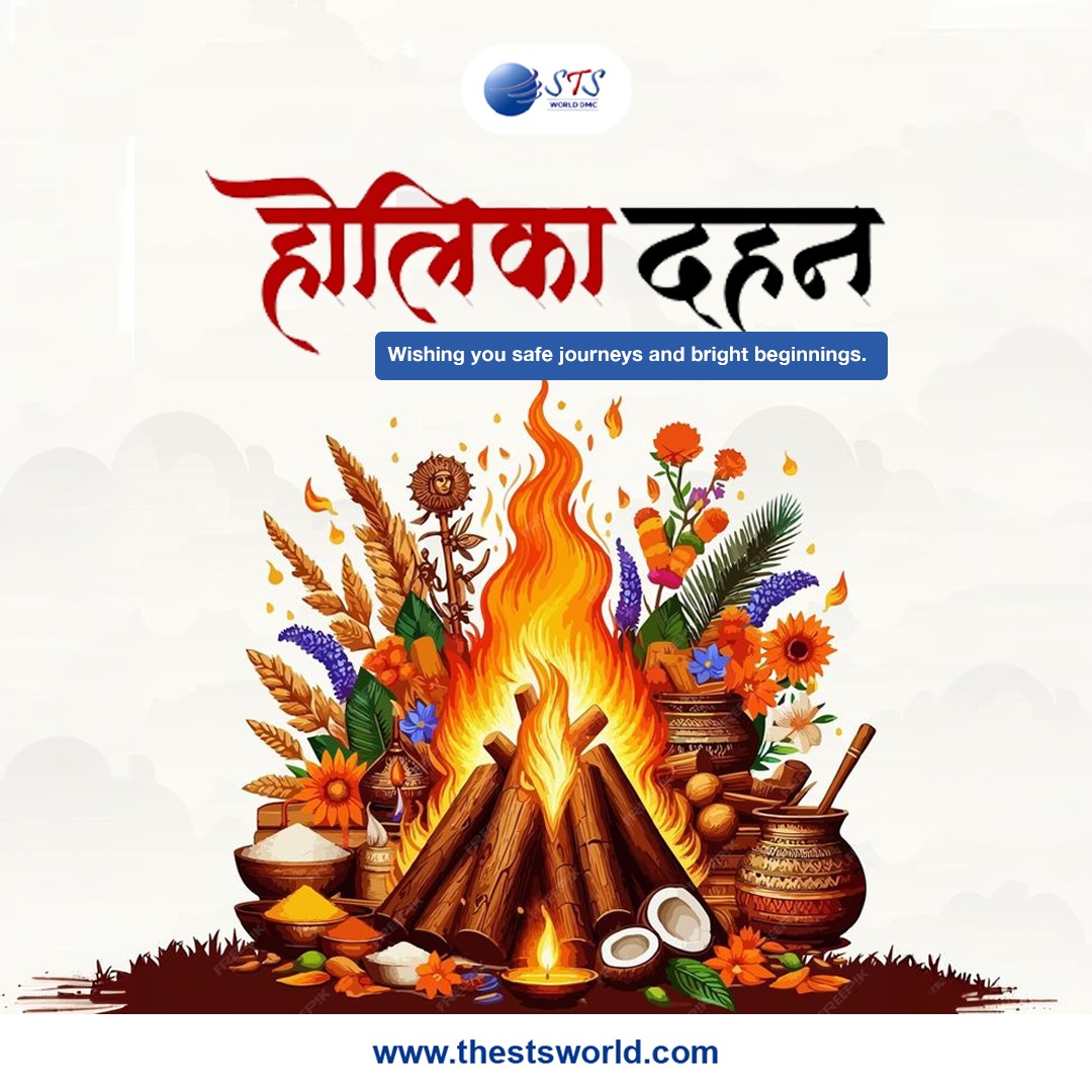 🔥 होलिका दहन की हार्दिक शुभकामनाएं – STS World 🌟
Wishing you safe journeys and bright beginnings on this auspicious Holika Dahan! Celebrate the triumph of good over evil with family, vibrant rituals, and new adventures ahead.
🌐 www.thestsworld.com
#HolikaDahan #HolikaDahan2026 #HoliFestival #STSWORLD #SafeJourneys #FestivalGreetings #HinduFestivals #TravelDiwali