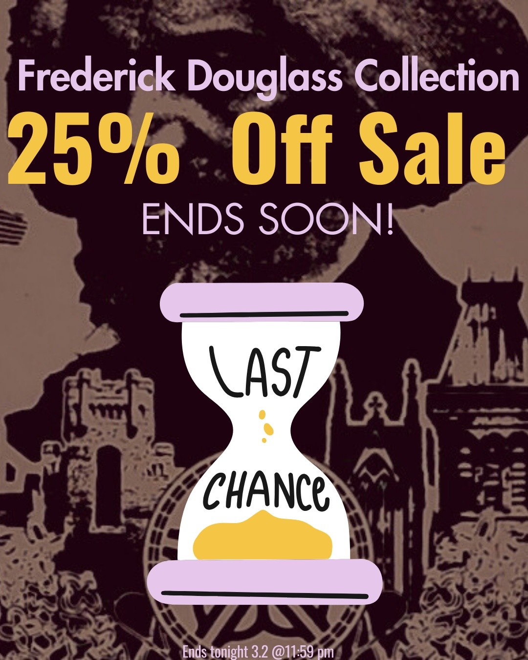 ⏳ LAST CALL! Our 25% Off Frederick Douglass Collection sale ends TONIGHT at 11:59 PM.
This is your very last chance to grab these powerful pieces at this price! Don't miss out on adding a piece of history to your collection. Tap the link in our bio to shop now! 🔗🏃♀️
#lastchance #frederickdouglass #saleending #supportlocalartist #rochesterart #historicart #artapparel #rochester #limitedrelease #endssoon