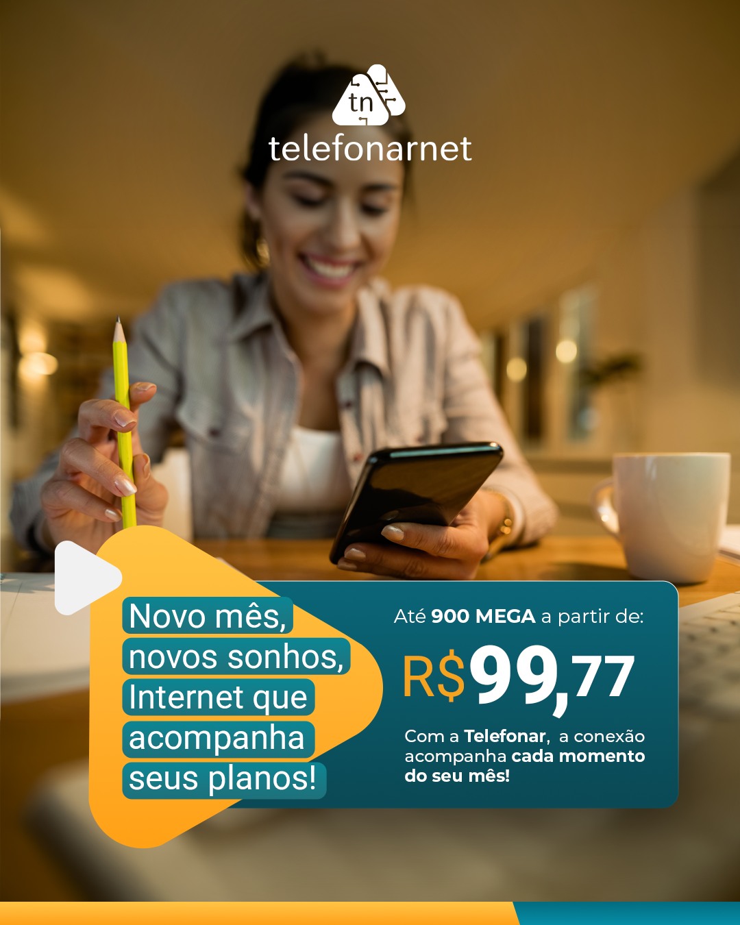 Novo mês é sempre uma nova chance de começar melhor.
Seja para trabalhar, estudar, maratonar ou organizar a vida, uma conexão estável faz toda a diferença no dia a dia. ✨
Fale com a Telefonar e escolha o plano ideal pra você.