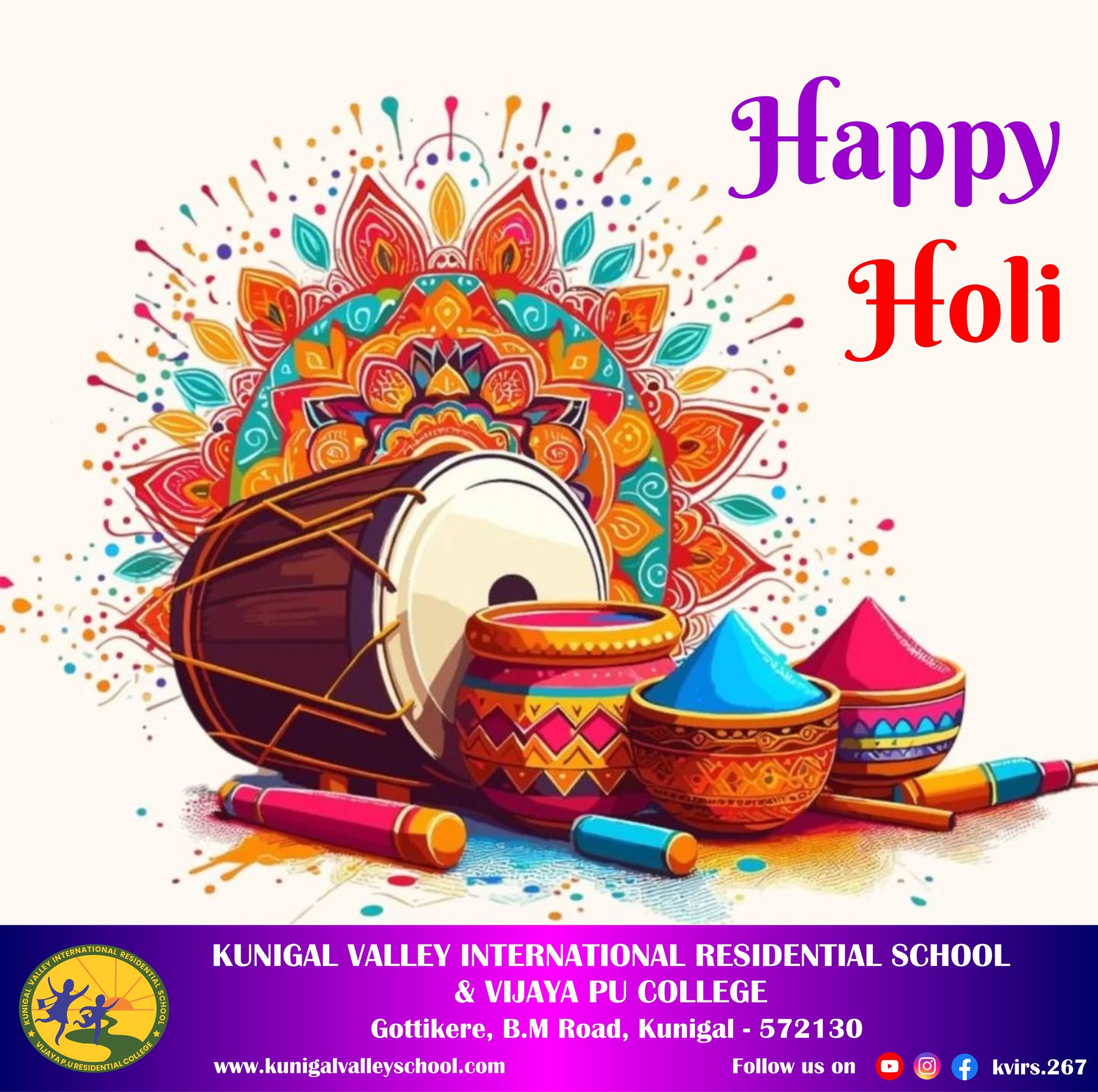 This Holi, may our hearts be filled with positivity and our lives with beautiful colors.
Wishing everyone a safe and joyful celebration! ๐จ๐ผ
#HappyHoli2026 #SchoolCelebration #HoliFest #FestivalOfJoy #UnityInDiversity #ColorYourDreams #HoliGreetings #CelebrateWithLove