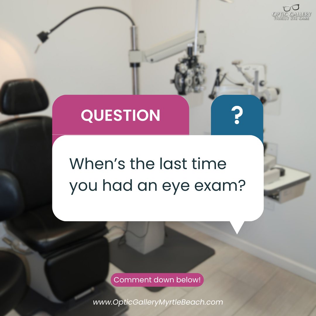 Be honest—when was the last time you had a comprehensive eye exam? Even if your vision feels “fine,” eye exams can catch early signs of vision changes, eye strain, and underlying health issues before they become problems. If it’s been a while, this is your reminder to put your eye health back on the list.
👇 Comment below or schedule your exam today.
#EyeHealthMatters #MyrtleBeachEyeCare #AnnualEyeExam