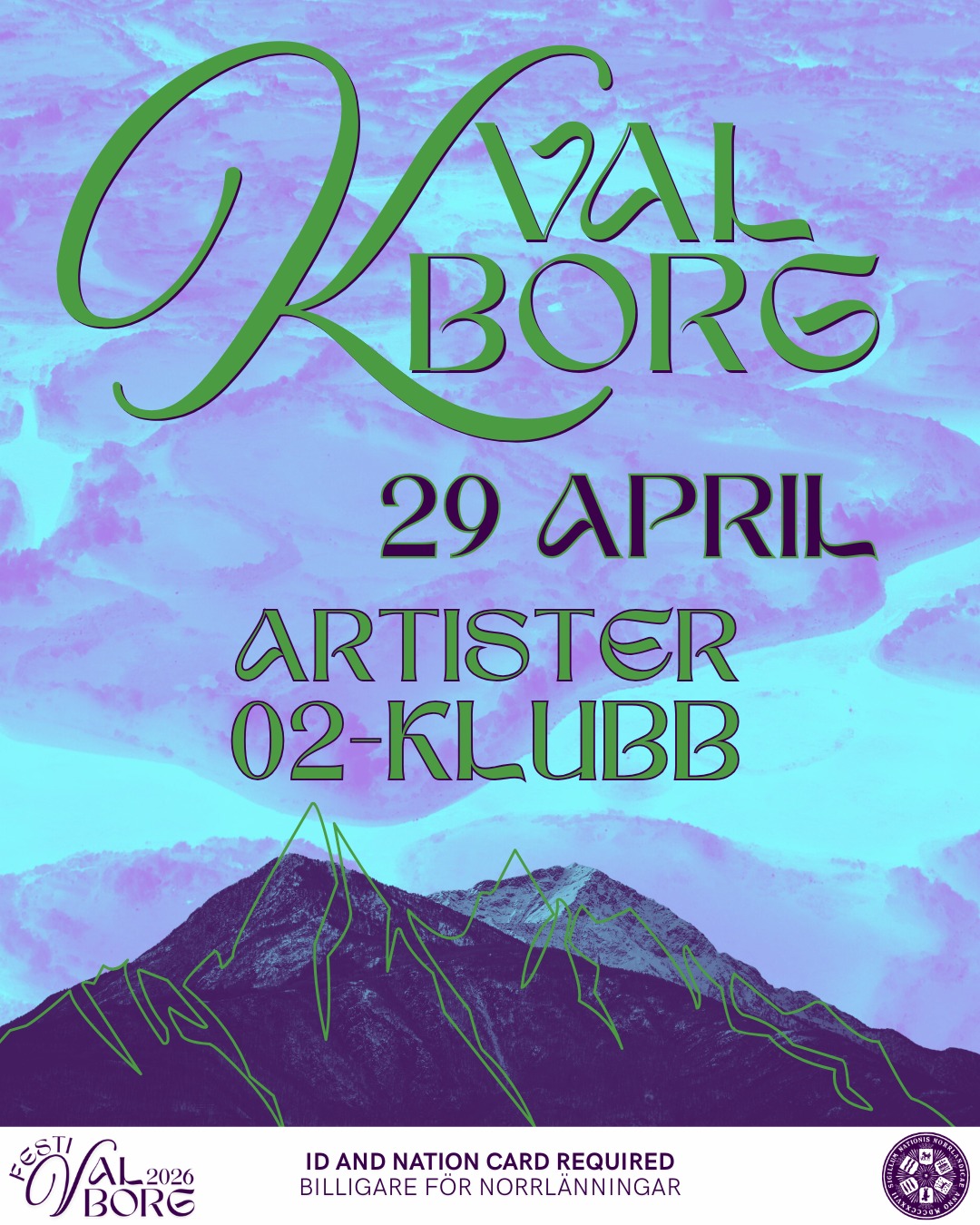🌄KVALBORG 🌄
Dag tre öppnar hela huset upp för klubb fram till 02:00!
Dagen börjar med Orvars krog som håller uteserveringen öppen. Hela huset öppnar sedan upp för klubb på kvällen, vilket kulminerar i ett liveframträdande med en än så länge hemlig artist - det är en show ni inte kommer att vilja missa!
🌄 ÖPPETTIDER: 15:00 - 02:00 🌄
Majs café: 15:00 - 20:00
Orvars krog: 15:00 - 01:00
Klubb: 21:00 - 02:00
Info om artister och speltider kommer ut i ett annat inlägg.
Giltigt ID och nationskort / valborgsgästkort krävs.
___
On day three, you can come here for a house-wide club until 02:00!
The day starts with Orvars krog where you can enjoy good food and drinks on the outdoor patio. The whole house is then opened up for clubbing in the evening. The whole evening culminates in a live performance with a as yet secret artist - this is a show you won't want to miss!
🌄OPENING HOURS: 15:00 - 02:00 🌄
Majs café: 15:00 - 20:00
Orvars krog: 15:00 - 01:00
Club: 21:00 - 02:00
Info about the live artists will be announced in a separate post.
Valid ID and nation card / valborg guest card are required.