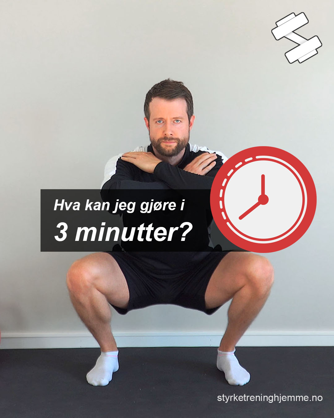 🧠 Et lite mentaltriks:
Ikke spør deg selv: “har jeg lyst til å trene?” Spør heller “hva kan jeg gjøre i 3 minutter?” 🙌
Forslag, steg-for-steg:
1 minutt: 10 knebøy
2 minutt: 10 armheving til kjøkkenbenk eller vegg
3 minutt: 10 sittende roing med et strikk rundt beina
Kunne det vært aktuelt å lage flere KORTE mini-treningsprogram i appen vår? 🤔