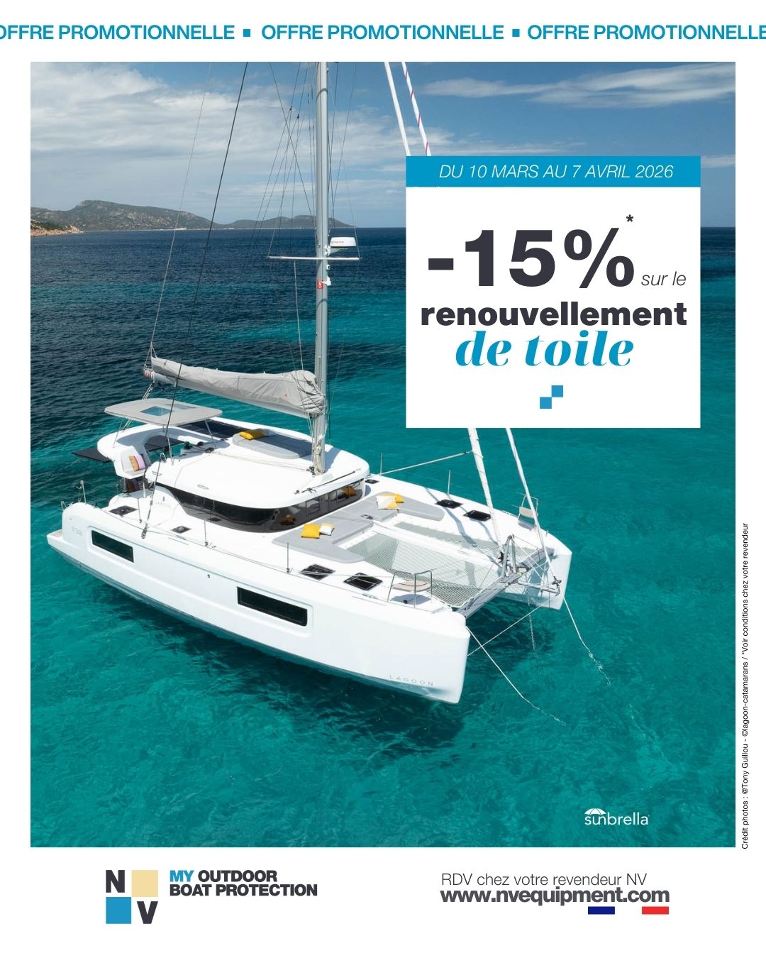 🌬️ Promo Renouvellement de Toile – NV Equipment ⚓
••
Votre capote ou votre bimini a fait son temps ?
C’est le moment idéal pour lui offrir une seconde jeunesse ! 😉
•
Profitez de l'offre spéciale renouvellement de toile sur les équipements de la marque @nvequipment 🇫🇷
•
✔️ Conservation de votre armature existante
✔️ Toile neuve parfaitement ajustée
✔️ Protection optimale contre UV, vent et embruns
✔️ Esthétique et confort comme au premier jour
•
💡 Une solution économique, tout en gardant la qualité et le savoir-faire NV Equipment.
•
⏳ Offre valable du 10 mars au 7 avril 2026
📩 Contactez-nous pour vérifier la compatibilité avec votre modèle et obtenir votre devis personnalisé.
••
Redonnez du style et de la protection à votre voilier pour la saison à venir ! 🌊
•
•
•
#PortSaintLouisduRhône #Voilier #nautisme #EquipementBateau #BestOfTheWeek #Shopping #gift #SellerieMarine ✨