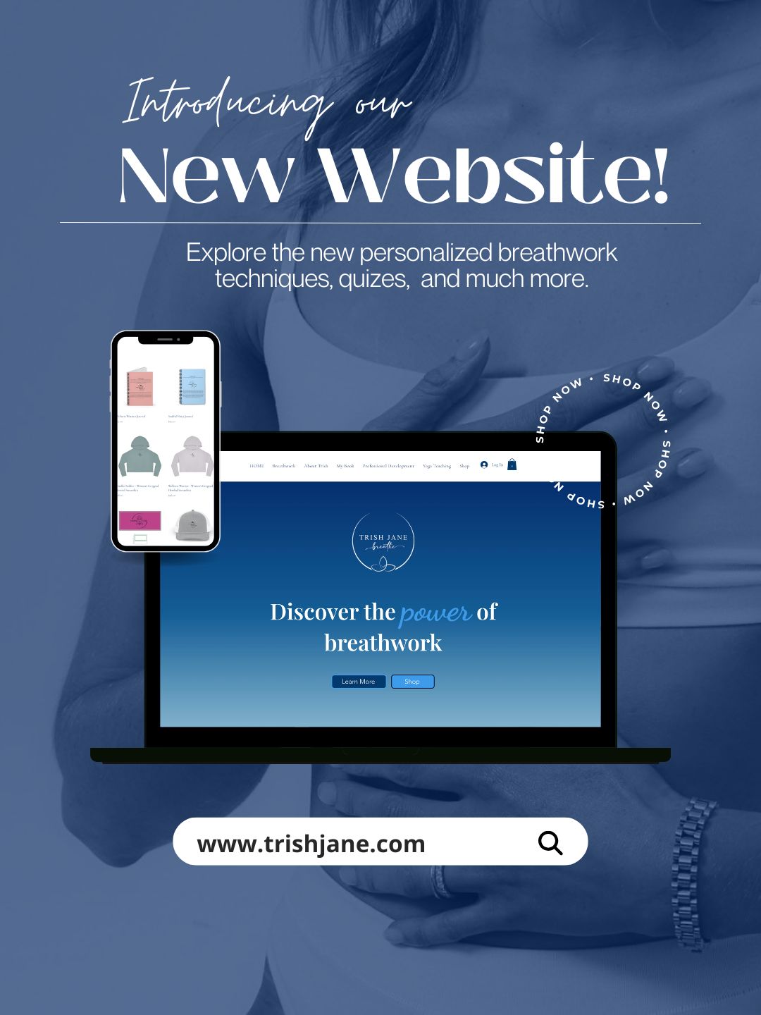 The new Trish Jane website is officially live ✨
I’m so excited to finally share this space that brings together breathwork, wellness, and everything I love to offer.
Explore it here or view the link in bio:
www.trishjane.com