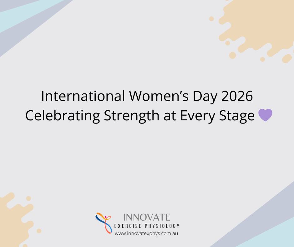 Today we celebrate International Women’s Day 💜
Women are not only a valued part of our client community — they are an essential part of our team.
Through exercise physiology, we support women at every stage of life — from adolescence to pregnancy, menopause and beyond — helping improve bone health, cardiovascular fitness, strength, confidence and overall wellbeing.
We are proud of the women who work within our clinic and grateful for the women who trust us with their care.
Strong women build strong communities.
If you’ve been putting your health last, this is your reminder that you matter too.
#InternationalWomensDay #IWD2026 #WomensHealth #CommunityCare #ExercisePhysiology