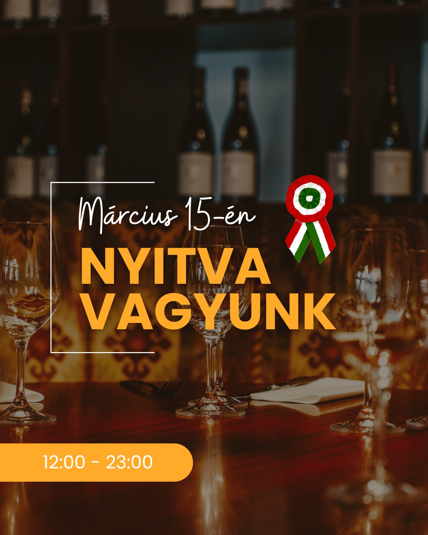 Holnap lesz az 1848. március 15-én kitört forradalom emléknapja. 🙏 Mindig büszkén gondolunk arra, hogy éttermünk közelében sok fontos eseménye zajlott a szabadságharcnak! 🗡 Ha vasárnap a városban a környéken sétáltok, akkor gyertek, mi nyitva vagyunk és várunk benneteket! 😊
📍 1053 Budapest, Vámház Krt 6.
🕒 Hétfő–Vasárnap: 12:00-23:00
☎️ +36 (1) 411 1750
📧 info@steak.hu
👉 https://www.steak.hu/
#pampasbudapest #steakhouse