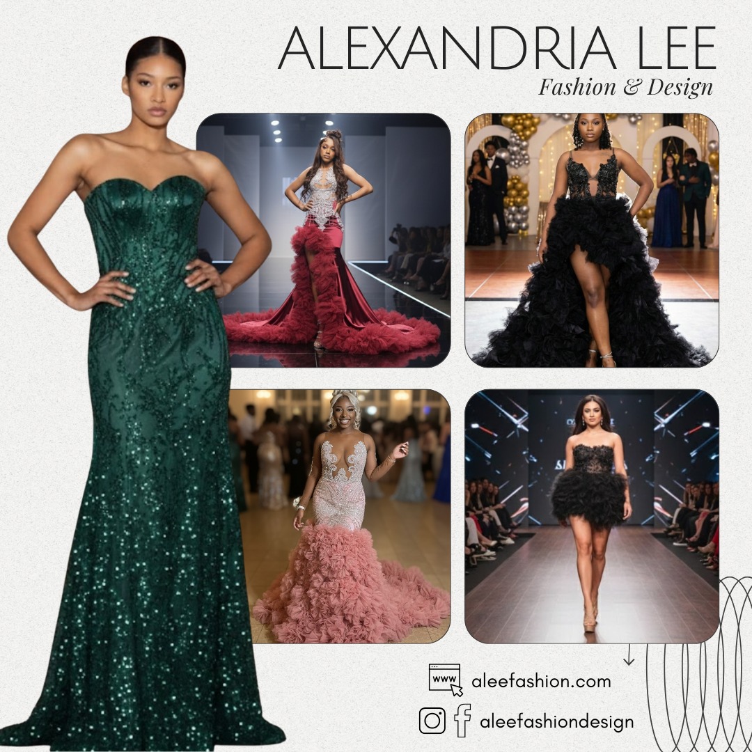 Fashion is what we do!
Call, Email, or Go Online for more information.
832 802 8228
aleefashion.com
alexandrialeellc@gmail.com