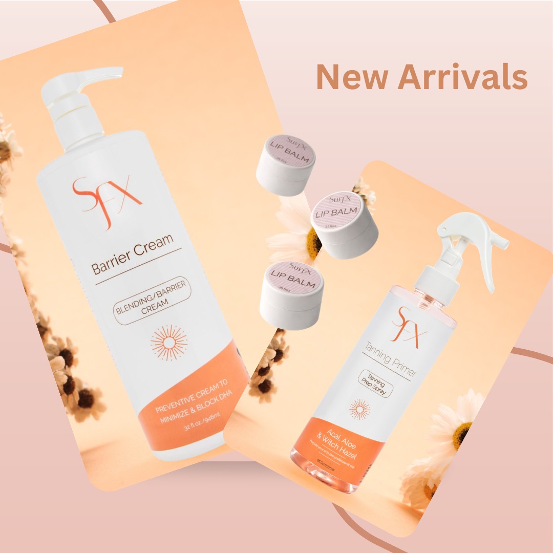 !!!!NEW PRODUCTS!!!!
SunFX Barrier Cream is your essential prep for a flawless, even tan. It creates an invisible shield on dry areas to prevent patchy, overdeveloped color while delivering lightweight, non-greasy hydration—perfect for both professionals and self-tanners. ✨
SunFX Prep Spray is a pH-balanced, nutrient-rich mist that cleanses and preps skin for optimal DHA absorption—helping create a smooth, even, long-lasting tan. Infused with Australian botanicals and a light tropical scent, it hydrates, balances, and refreshes before any spray or self-tan. ✨
SunFX Vanilla Lip Balm is a rich, nourishing treatment that hydrates, softens, and protects dry lips without feeling heavy or sticky. Made with sunflower oil, beeswax, cocoa and shea butters, plus soothing aloe and vitamin E, it locks in moisture and leaves lips smooth with a soft vanilla finish—perfect for everyday hydration. 💋✨
.
.
#SunFX #VanillaLipBalm #HydratedLips #LipCareEssentials #SoftSmoothLips #CleanBeautyLips #DailyLipCare #NourishAndProtect #RetailReady #BeautyMustHave #love #sunfxcanada💋✨