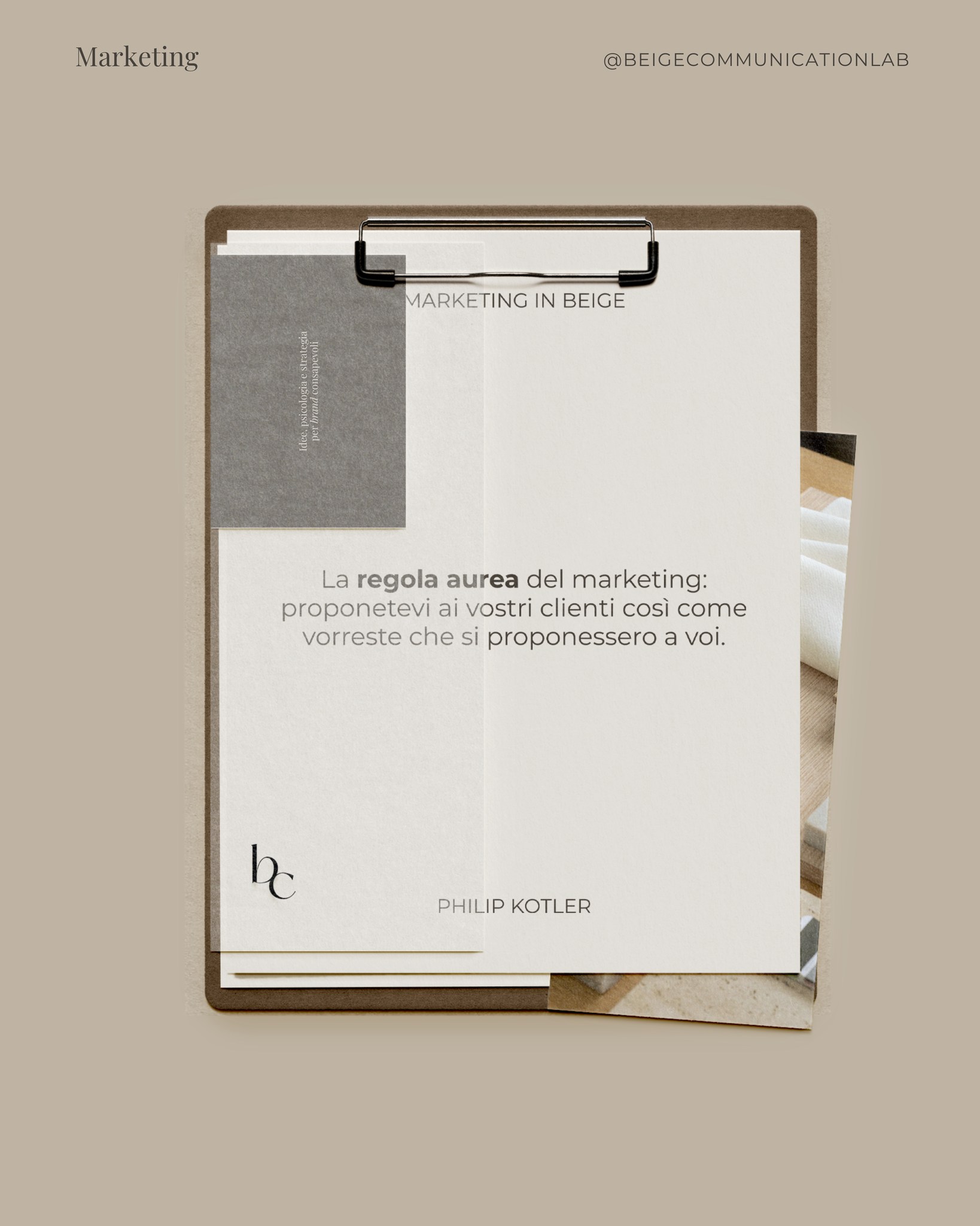 Una regola semplice, ma sempre attuale: comunicare con rispetto, chiarezza e autenticità. Perchè il marketing migliore è quello che mette davvero il cliente al centro ✨
______
#beigecommunicationlab #communicationdesign