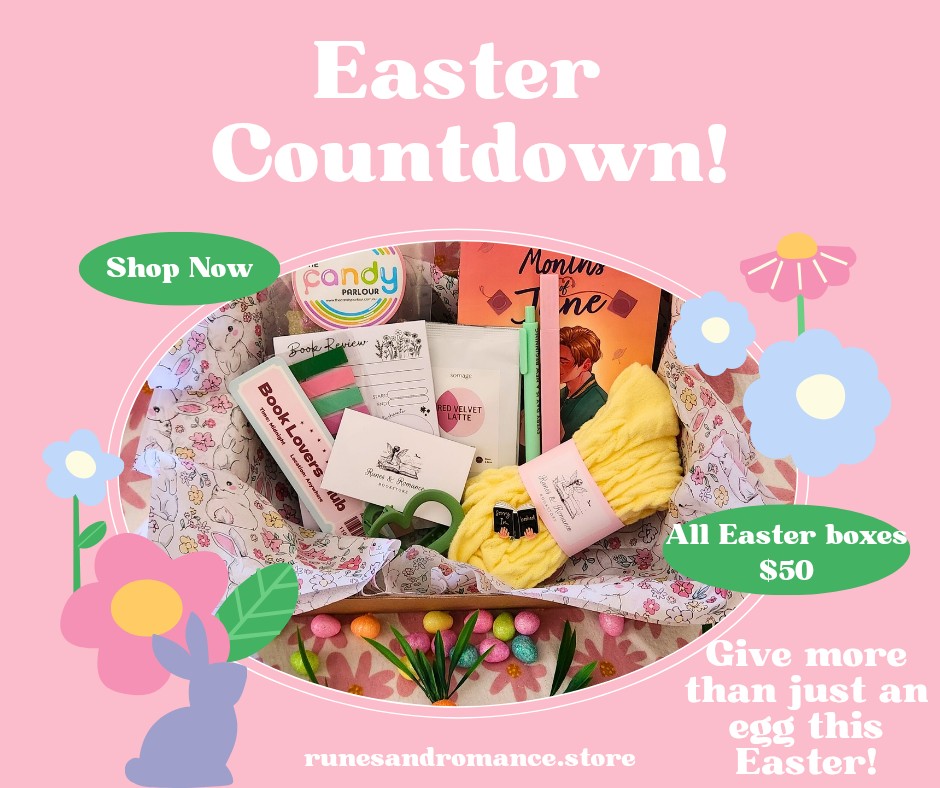 🐰🐣Our Easter boxes are live! 🐣🐰
https://www.runesandromance.store/category/easter-book-boxes
In collaboration with @thecandyparlourperth we have created the perfect Easter Gift. With so many books to choose from give a gift that is sweet in so many ways!
#thecandyparlour #Easter2026 #eastertreats #sosweet #smallbusinessinperth #supportlocalbusiness #smallbusinessbigdreams #australiasmallbusiness #smallbusinessonline #wrappedwithlove #morethanabook #bookgifts #cozyreads #readingvibes #booksmakemehappy #bookishlove #booklovers #bookstgram #bookadict #TBRProblems #tbrpile #runesandromance