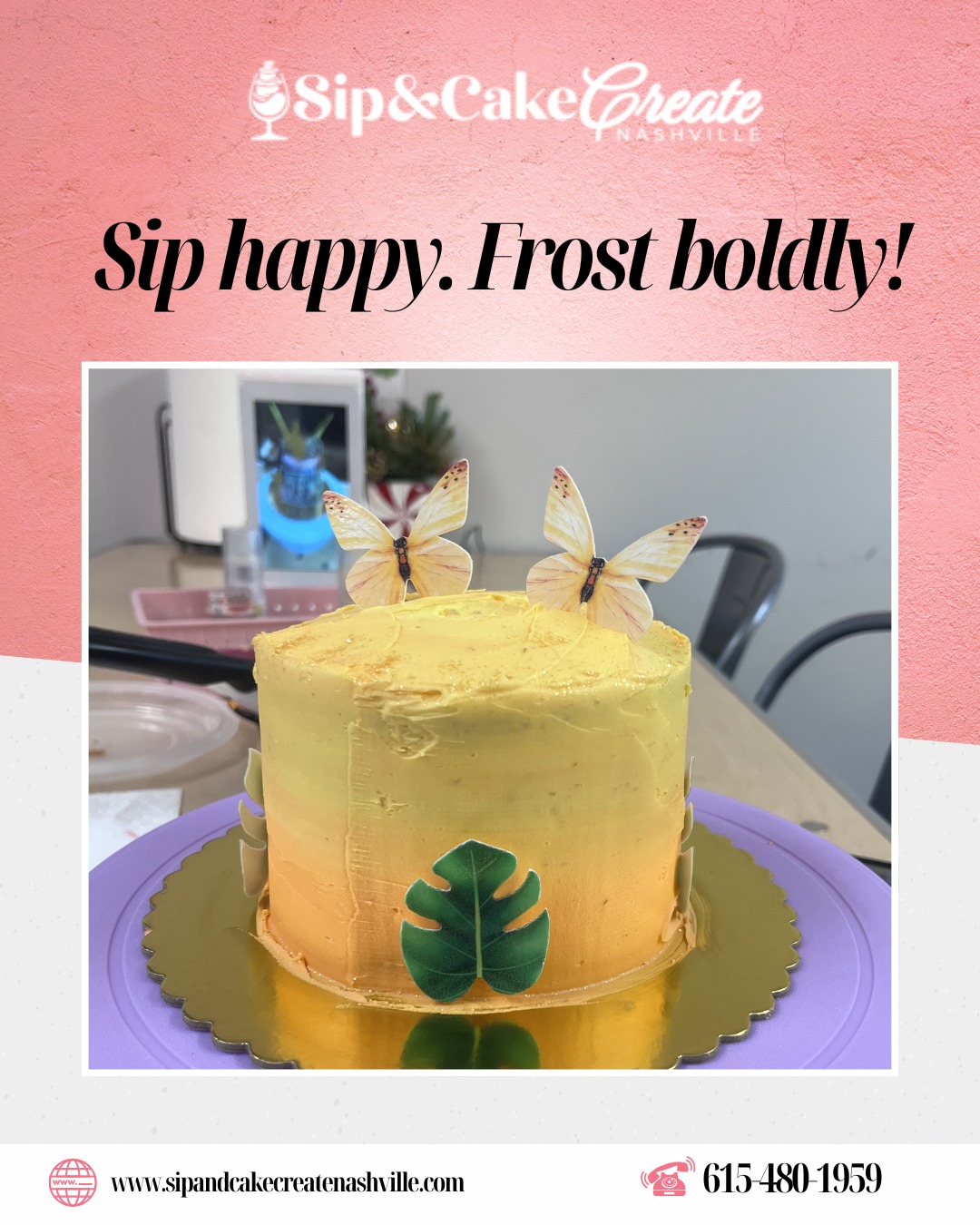 Sip happy. Frost boldly! ๐โจ At Sip & Cake Create Nashville, every swirl of icing and every sip of your favorite drink turns into a celebration of creativity and fun.
Whether you're planning a girlsโ night, birthday bash, or just craving something sweet, this is where laughter meets delicious design.
No stress, just good vibes and beautiful cakes made by you. Gather your crew, unleash your inner artist, and create memories as sweet as your masterpiece.
.
.
๐ณ๐๐๐๐ ๐ด๐๐๐ ๐๐ป ๐ณ๐๐๐ ๐๐ ๐๐๐ ๐ฉ๐๐๐
๐ญ๐๐๐๐๐ ๐๐ ๐๐ป @sipandcakecreatenashville
.
.
#sipandcakecreatenashville #CakeArt #CakeDesign #CreativeBaking #CakeDecoratingFun #BakeAndCreate #EdibleArt #CakeTime #BakersOfInstagram #NashvilleEvents #SweetCreations #CakeStudio #CreateAndCelebrate #CustomCakes #CakeInspiration #SweetMoments #BakingExperience #CakeDecorators #FunWithFrosting #YourCakeYourArt