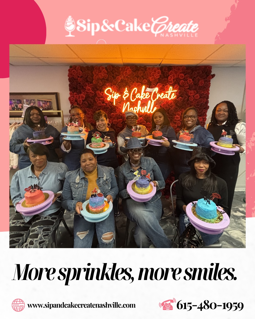 More sprinkles, more smiles at Sip & Cake Create Nashville! ๐โจ Every swirl of frosting and shower of sprinkles turns into a memory youโll never forget.
Whether youโre celebrating a birthday, planning a girlsโ night, or just craving something creative, this is where sweet ideas come to life. Laugh, sip, decorate, and leave with a masterpiece thatโs uniquely yours.
The fun is endless, the vibes are unmatched, and the sprinkles? Always extra. ๐ฐ๐
.
.
๐ณ๐๐๐๐ ๐ด๐๐๐ ๐๐ป ๐ณ๐๐๐ ๐๐ ๐๐๐ ๐ฉ๐๐๐
๐ญ๐๐๐๐๐ ๐๐ ๐๐ป @sipandcakecreatenashville
.
.
#sipandcakecreatenashville #CakeArt #CakeDesign #CreativeBaking #CakeDecoratingFun #BakeAndCreate #EdibleArt #CakeTime #BakersOfInstagram #NashvilleEvents #SweetCreations #CakeStudio #CreateAndCelebrate #CustomCakes #CakeInspiration #SweetMoments #BakingExperience #CakeDecorators #FunWithFrosting #YourCakeYourArt