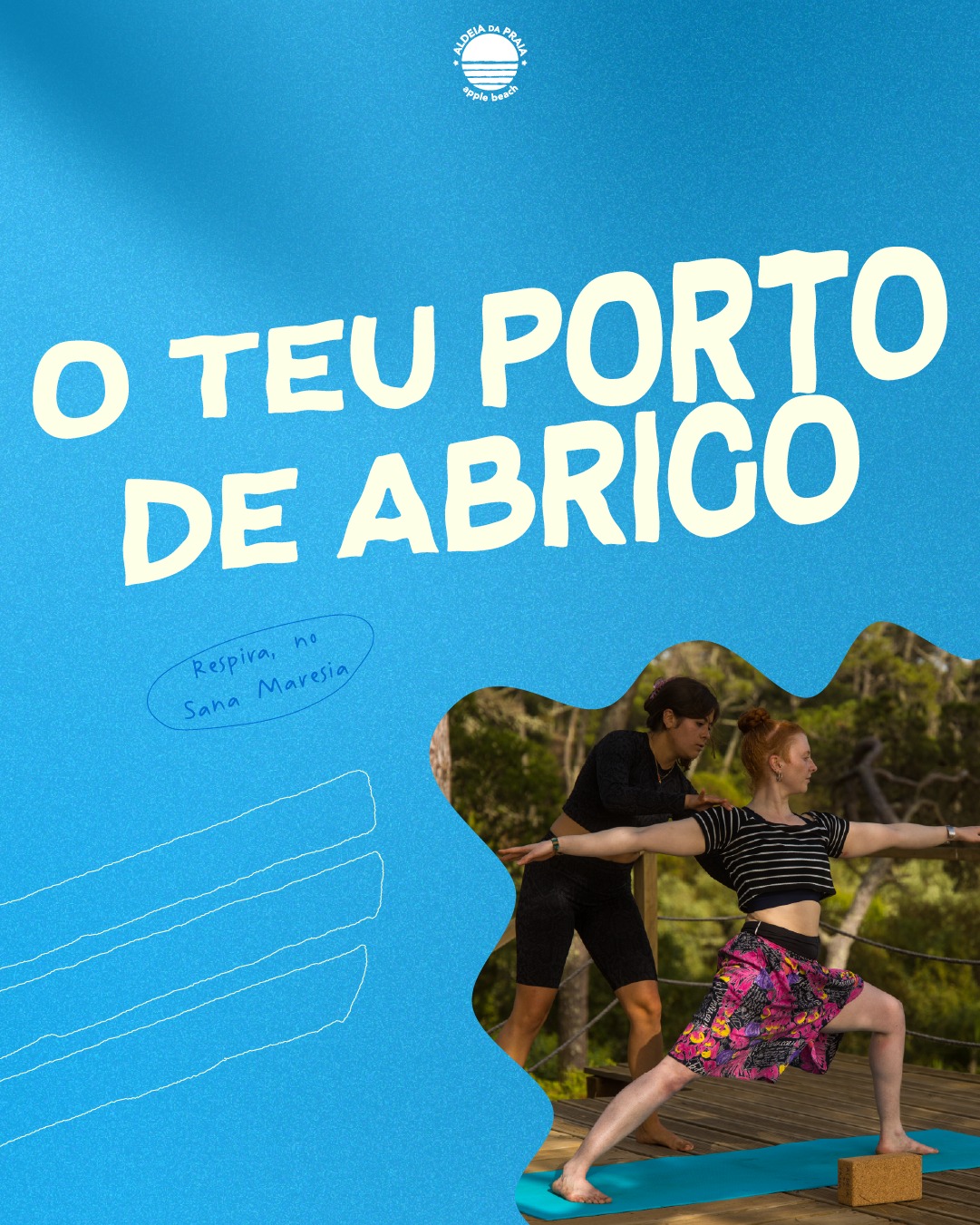 🇵🇹 Respira. Sente o ar frio da manhã a encontrar o calor do teu movimento. Na @sana.maresia, o yoga é o teu porto de abrigo entre pinheiros.
🇬🇧 Breathe. At @sana.maresia, yoga is your sanctuary among the pines.
#AldeiaDaPraia #SanaMaresia #Sintra